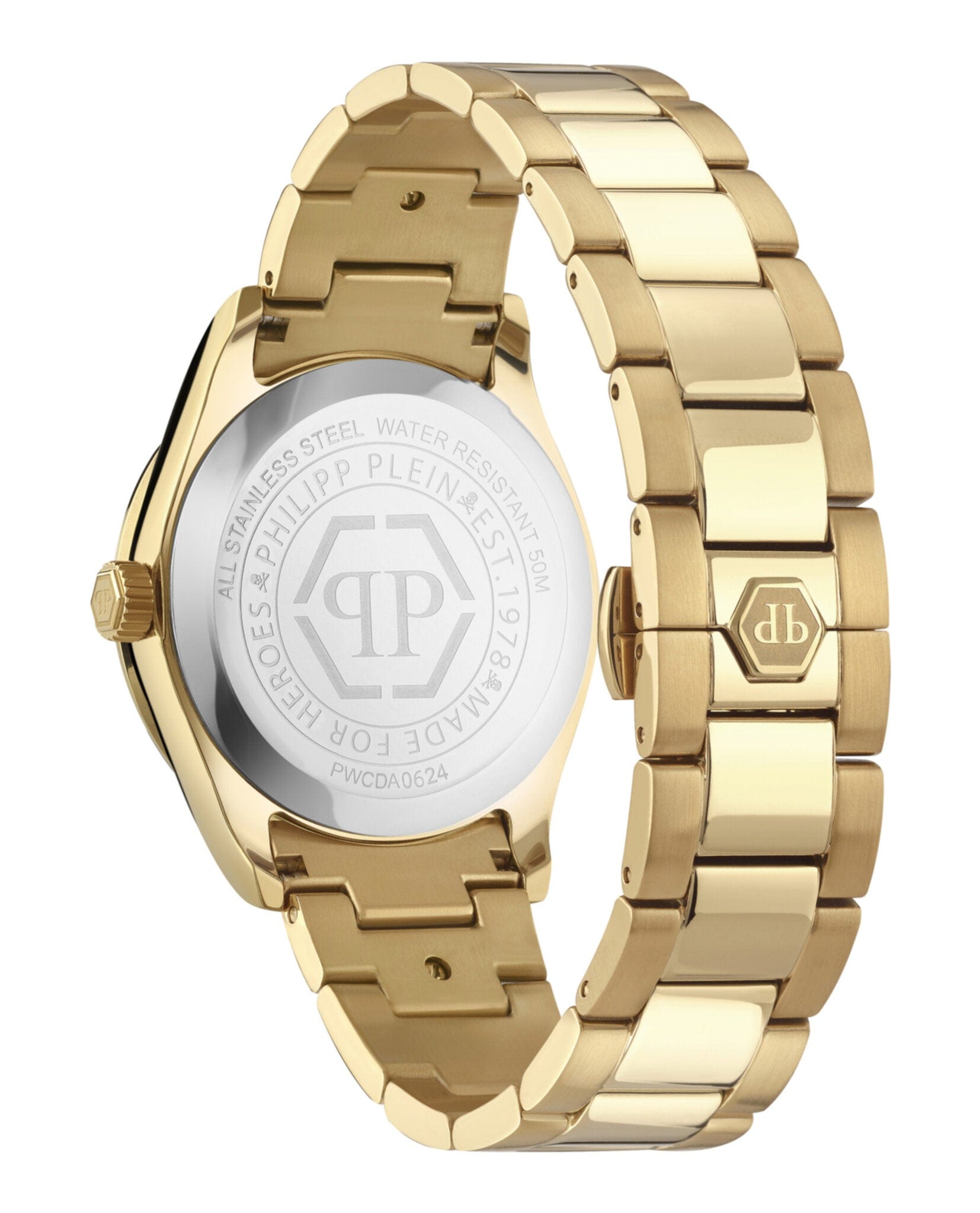 Philipp Plein Womens Gold 38 mm Bracelet Fashion Watch