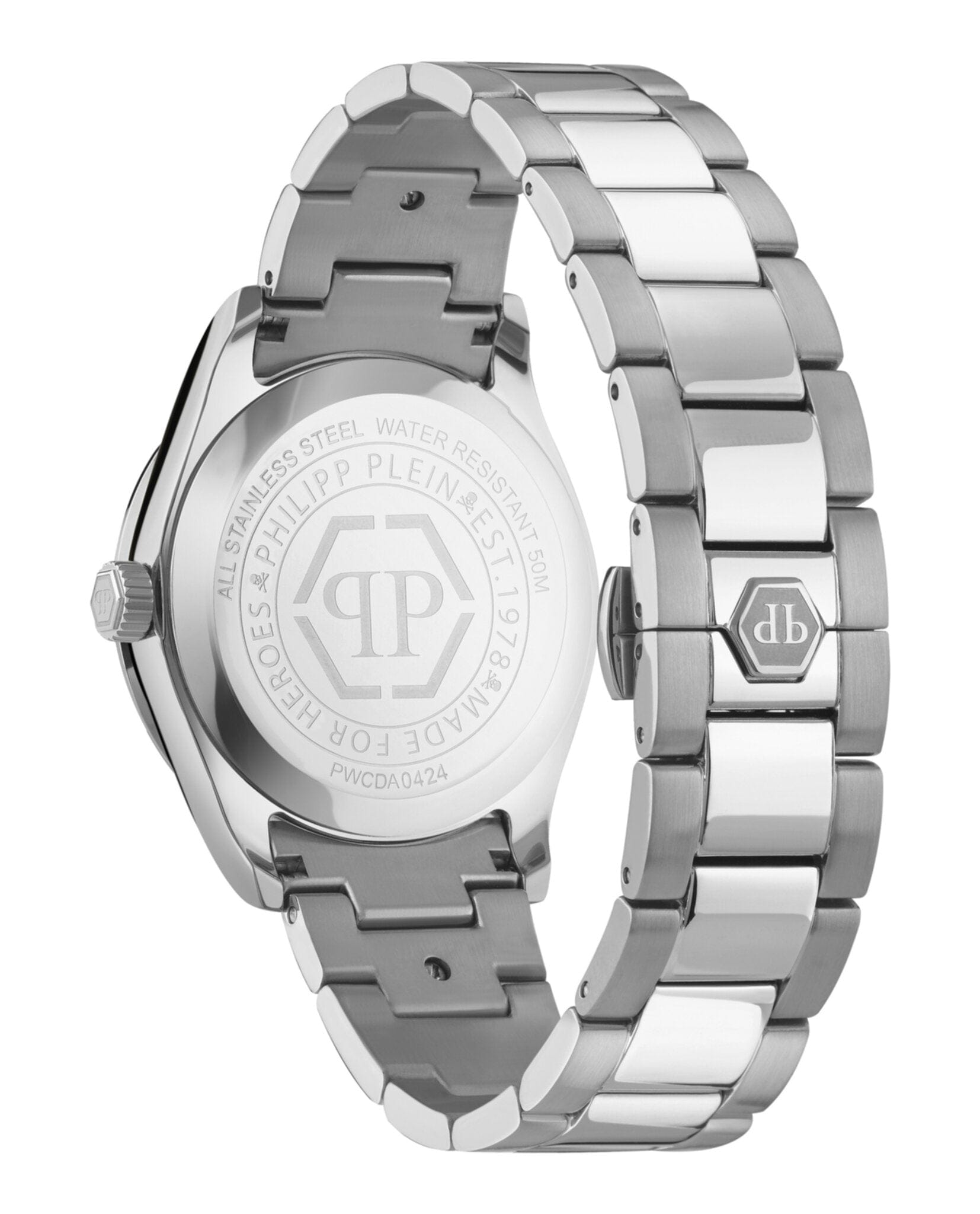 Philipp Plein Womens Stainless Steel 38 mm Bracelet Fashion Watch