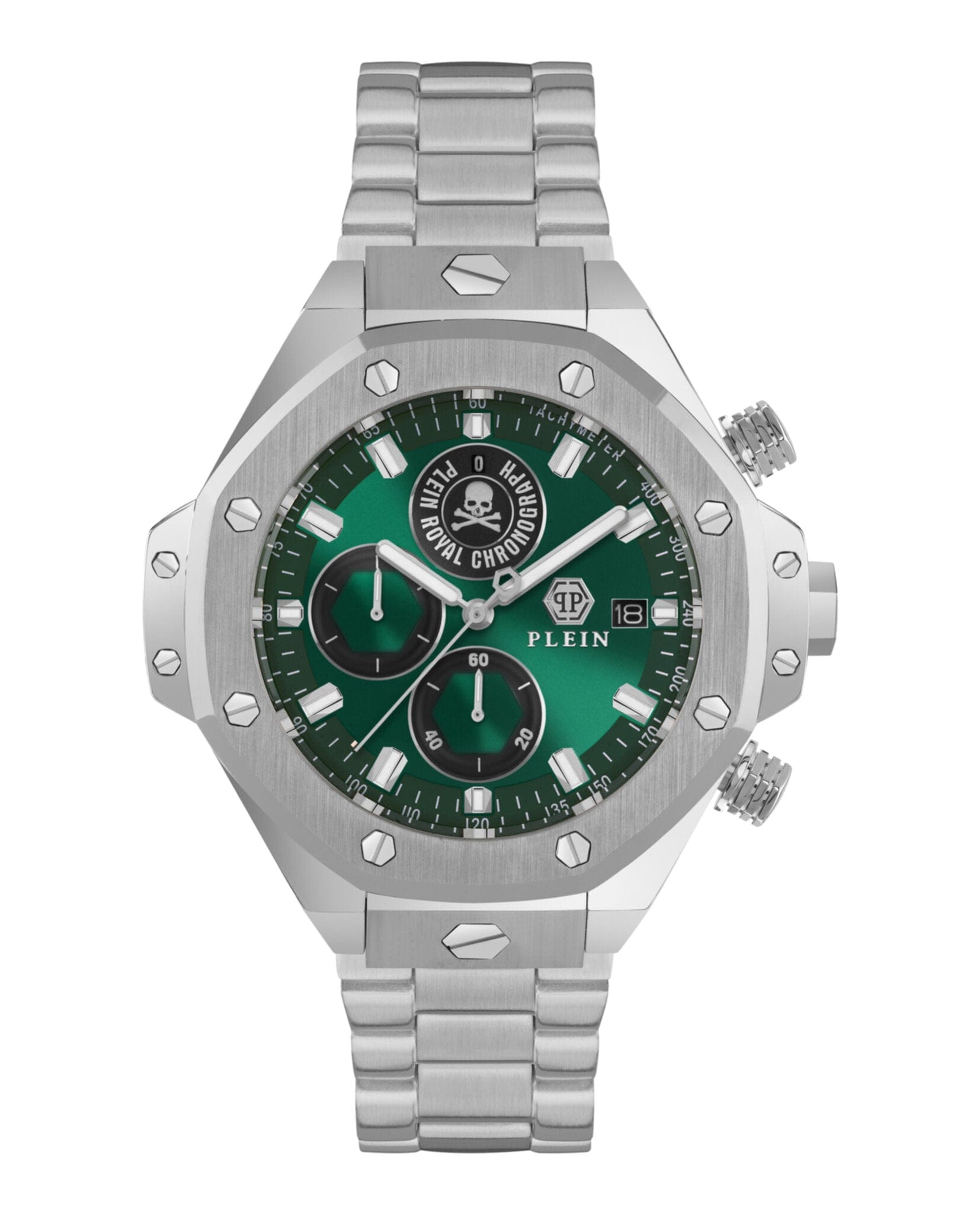 Philipp Plein Mens Stainless Steel 46 mm Bracelet Fashion Watch