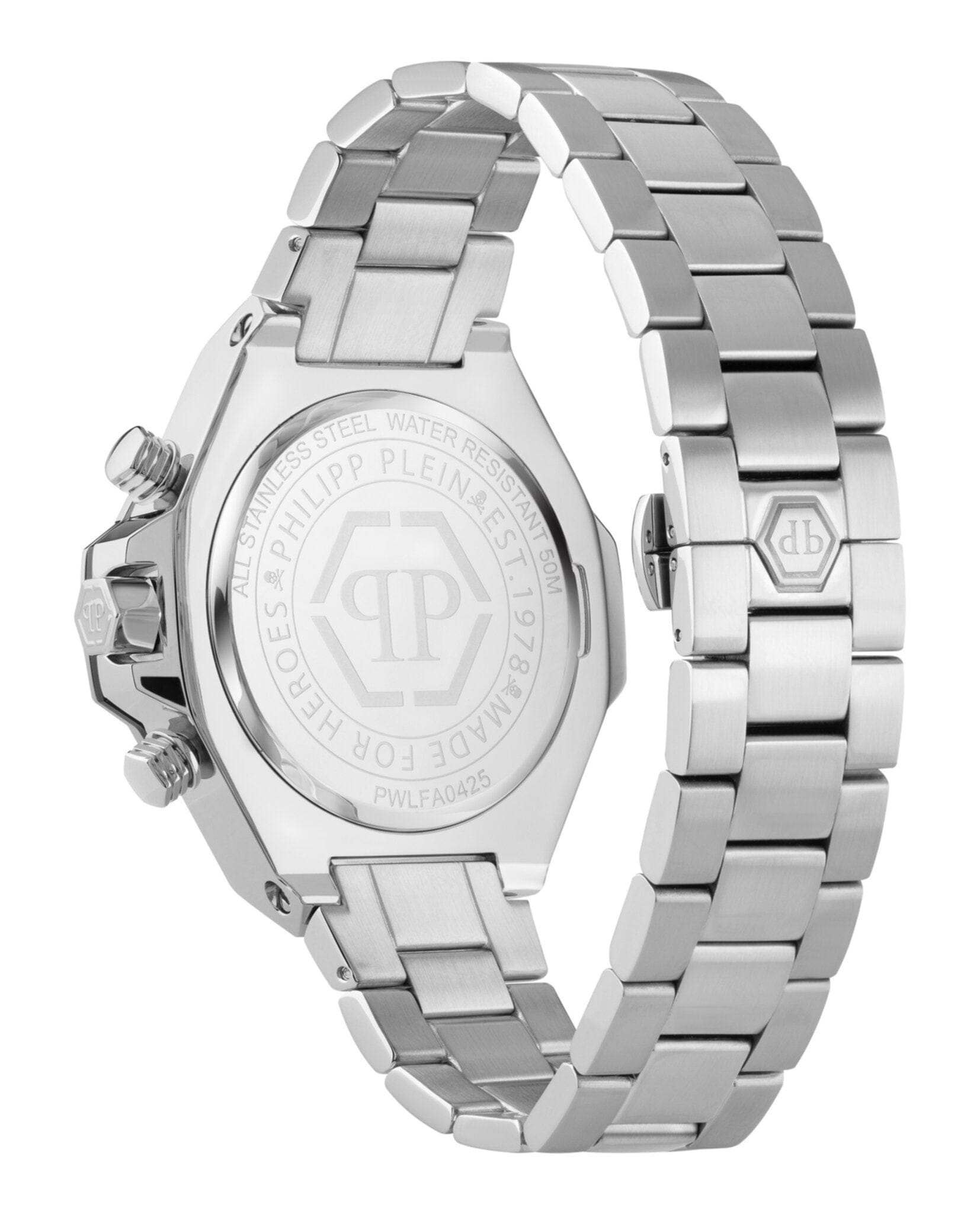 Philipp Plein Mens Stainless Steel 46 mm Bracelet Fashion Watch