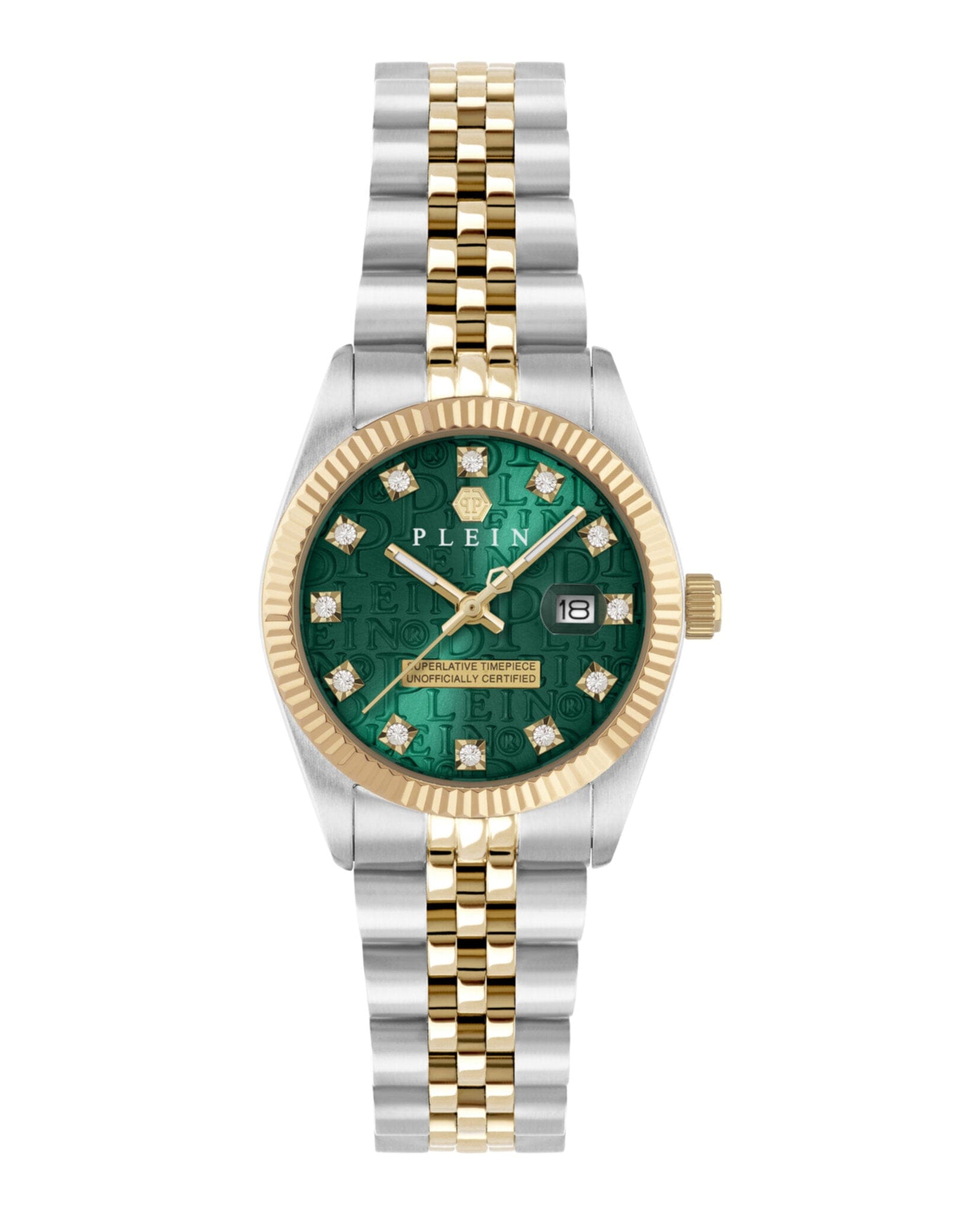 Philipp Plein Womens Two Tone 28 mm Bracelet Fashion Watch