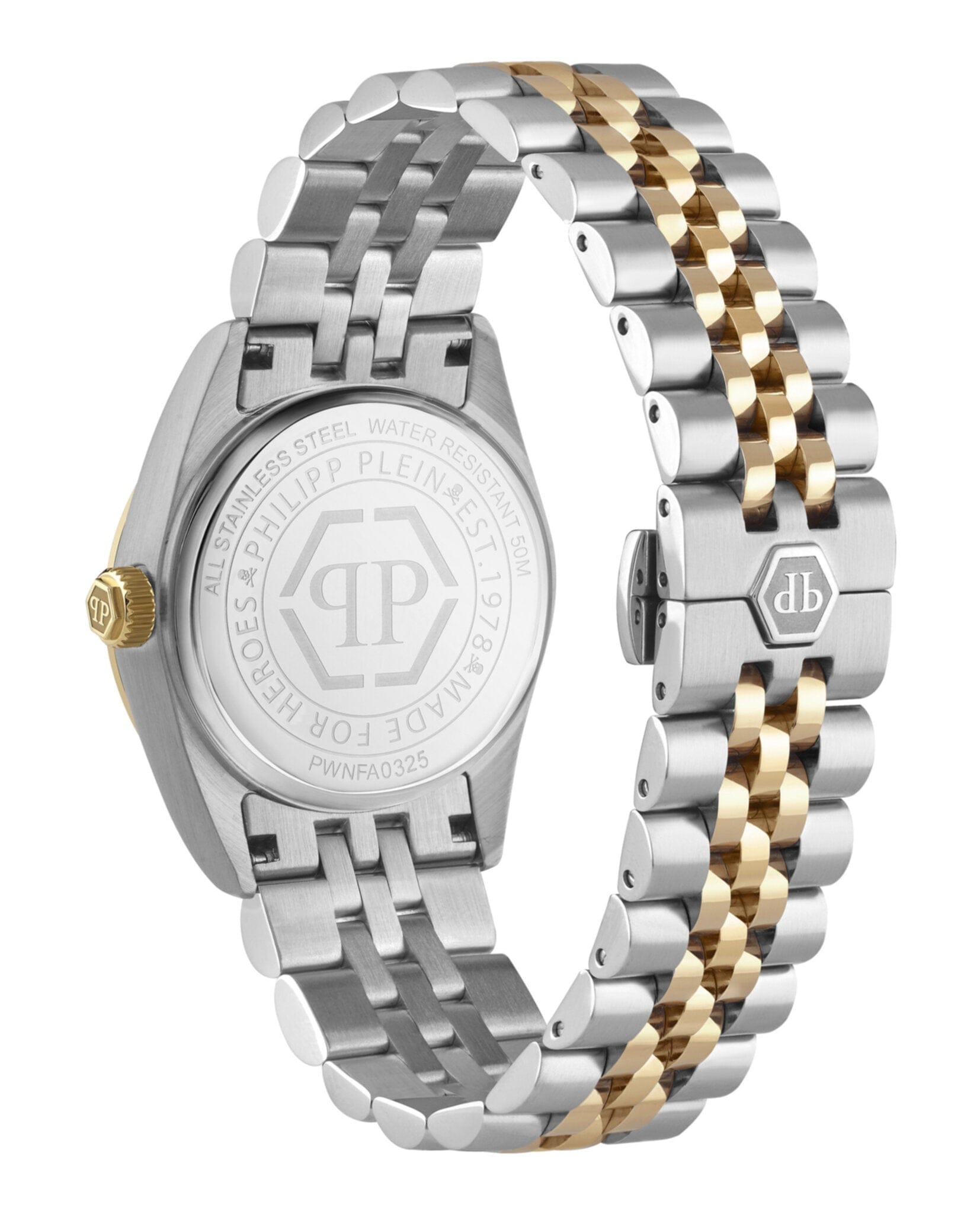 Philipp Plein Womens Two Tone 28 mm Bracelet Fashion Watch