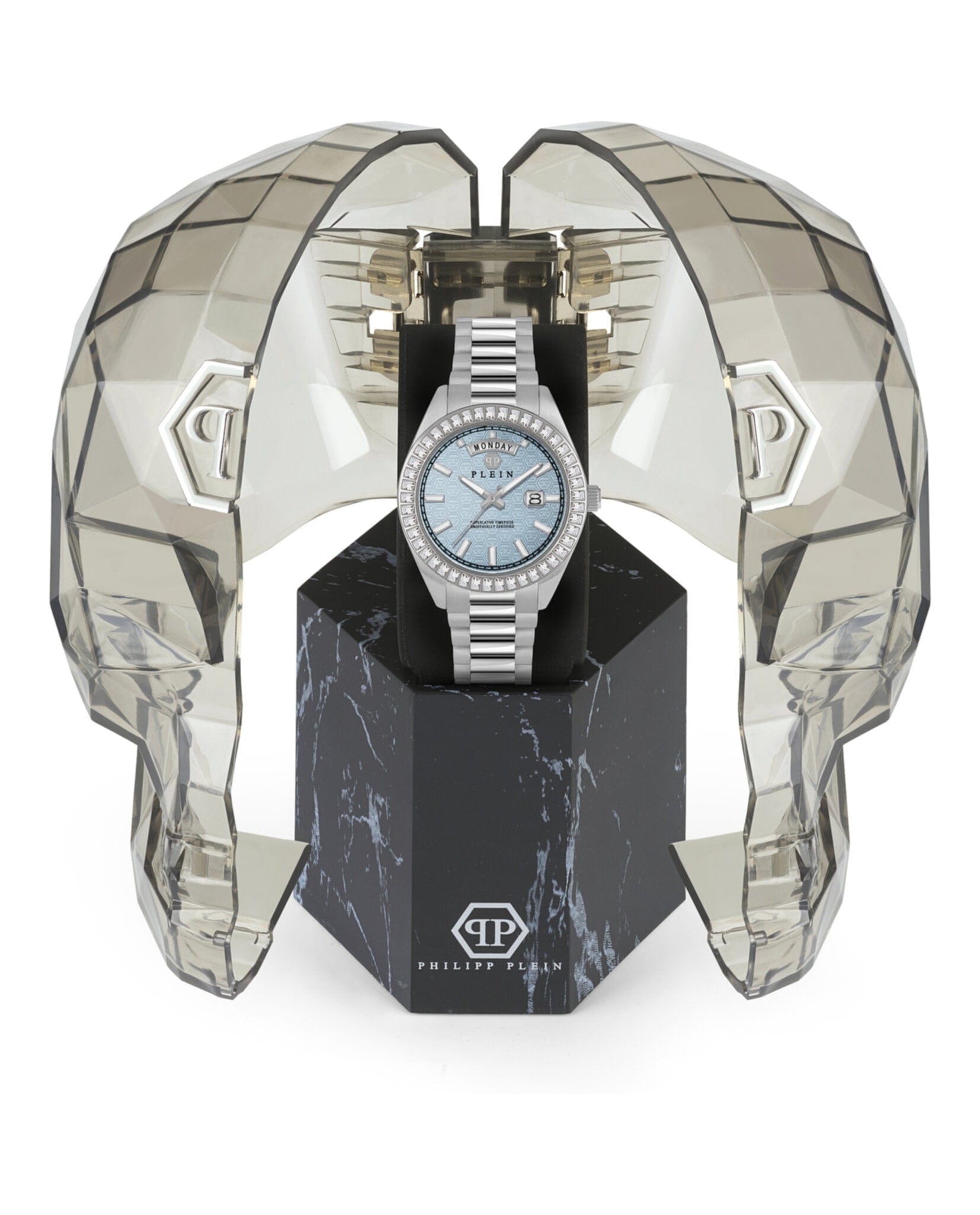 Philipp Plein Mens Stainless Steel 42 mm Bracelet Fashion Watch