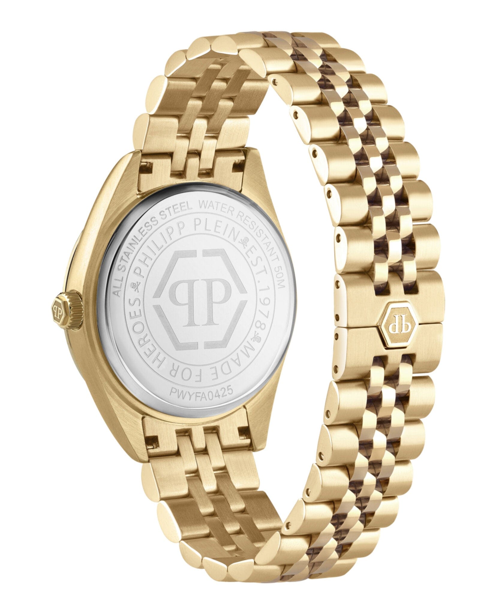 Philipp Plein Womens Gold 34 mm Bracelet Fashion Watch
