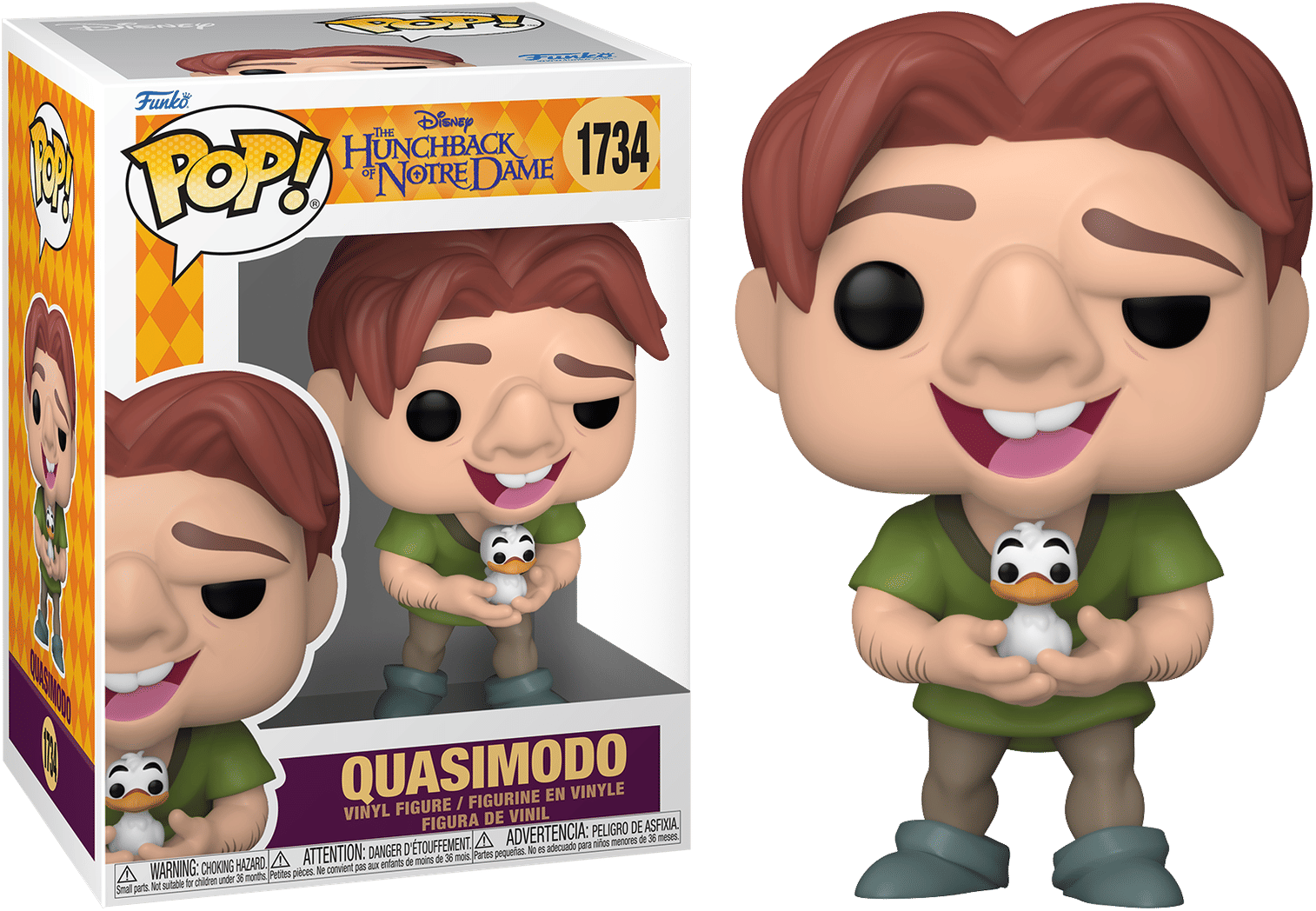 Funko Hunchback of Notre Dame – Quasimodo with Bird Pop! Vinyl