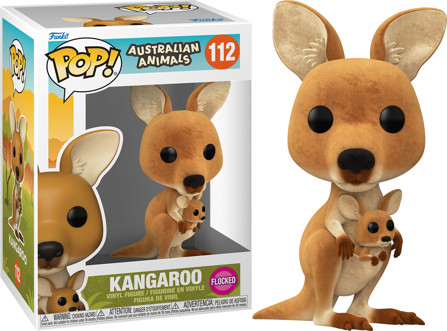 Funko Australian Animals - Kangaroo Flocked Pop! Vinyl