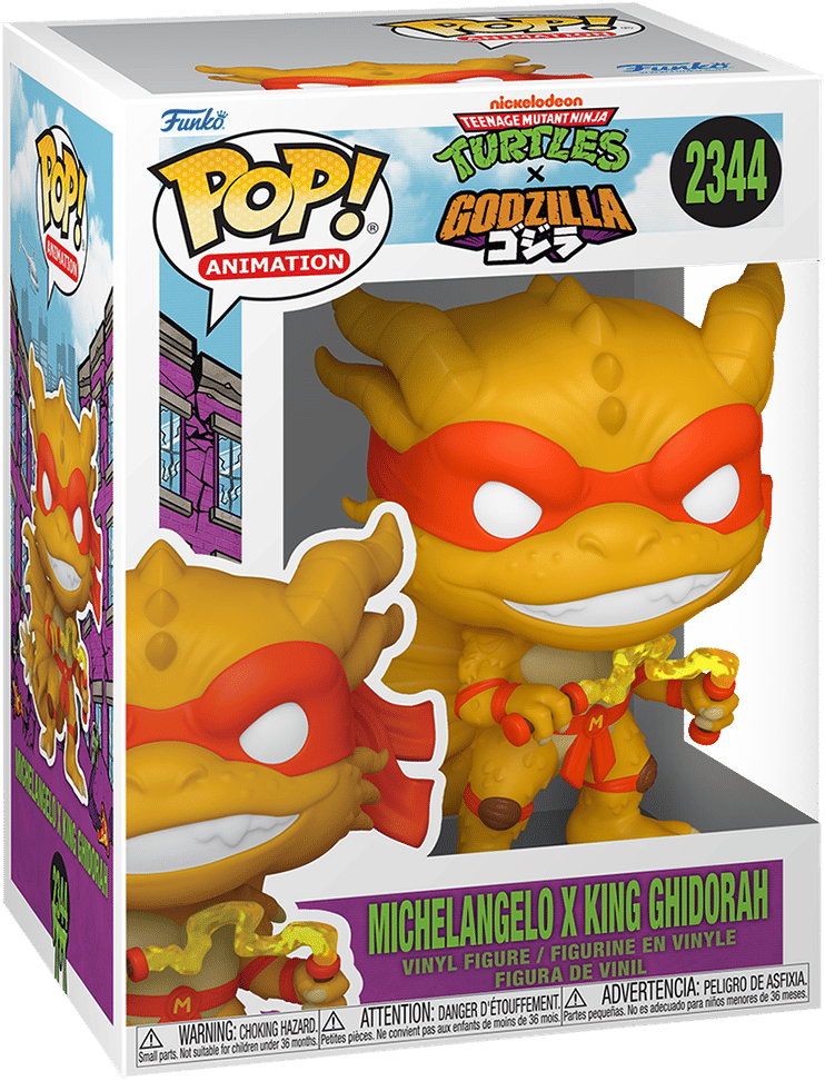 Funko Teenage Mutant Ninja Turtles x Godzilla – Michelangelo x King Ghidorah Pop! Vinyl