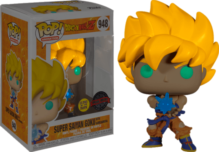 Funko Dragon Ball Z - Super Saiyan Goku with Kamehameha Wave Glow US Exclusive Pop! Vinyl [RS]