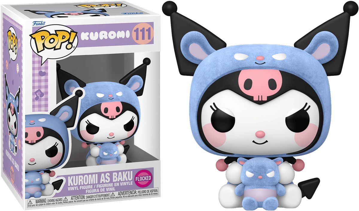 Funko Hello Kitty - Kuromi as Baku Flocked Pop! Vinyl