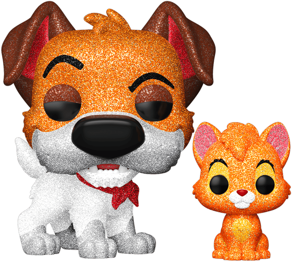 Funko Oliver and Company (1988) - Dodger with Oliver US Exclusive Diamond Glitter Pop! Vinyl [RS]