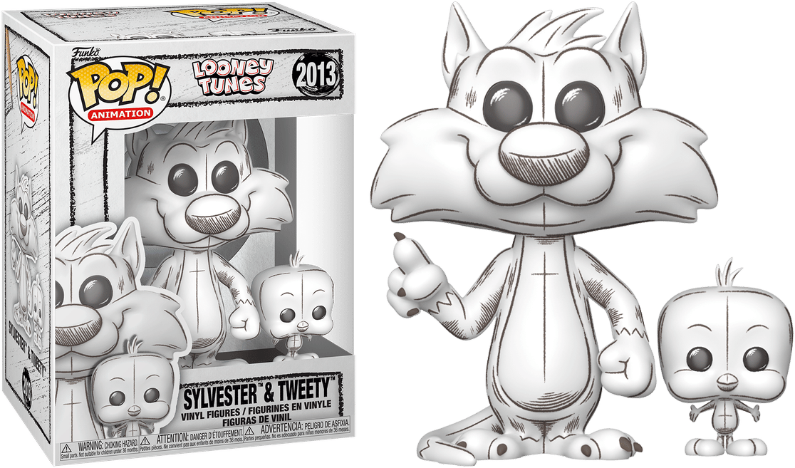 Funko Looney Tunes: Sketched - Sylvester & Tweety Pop! Vinyl