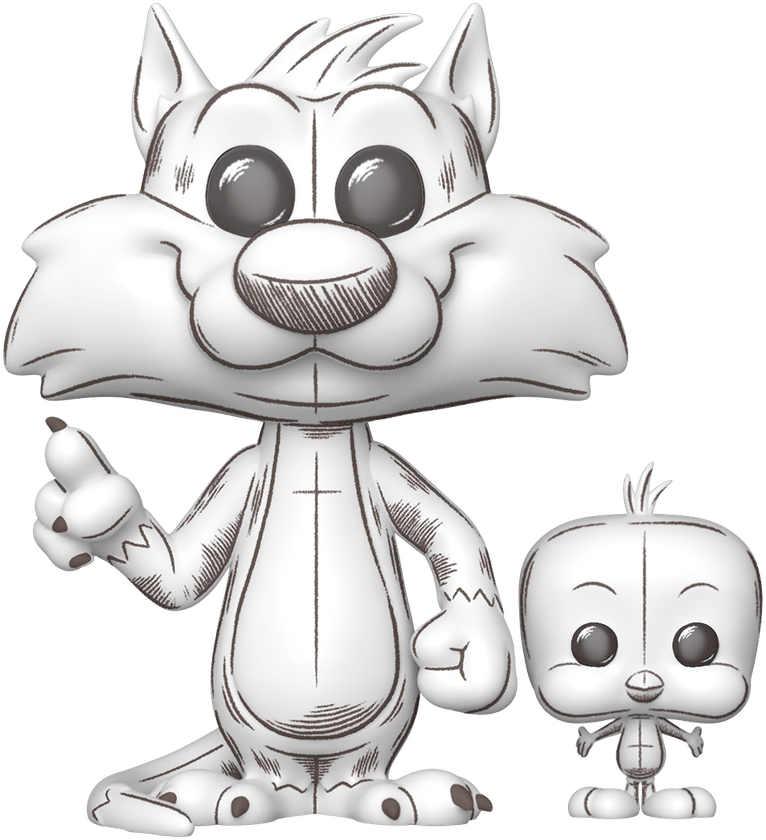 Funko Looney Tunes: Sketched - Sylvester & Tweety Pop! Vinyl