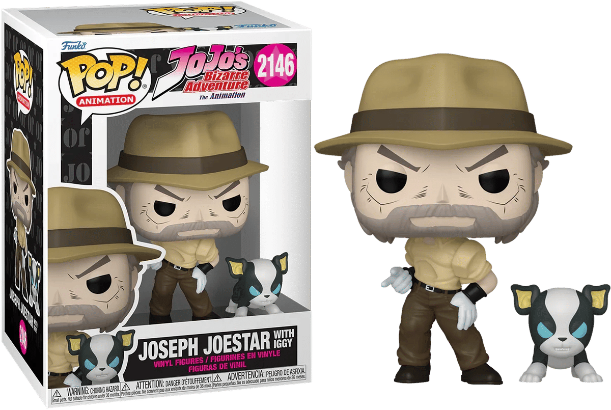 Funko Jojo's Bizarre Adventure - Joseph with Iggy Pop! Vinyl