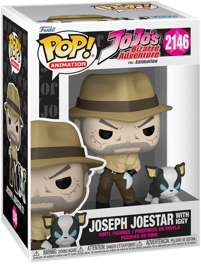 Funko Jojo's Bizarre Adventure - Joseph with Iggy Pop! Vinyl
