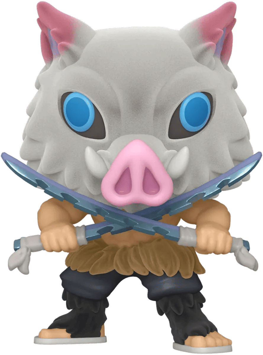 Funko Demon Slayer - Inosuke Hashibira with Blades Crossed Flocked Pop! Vinyl [RS]