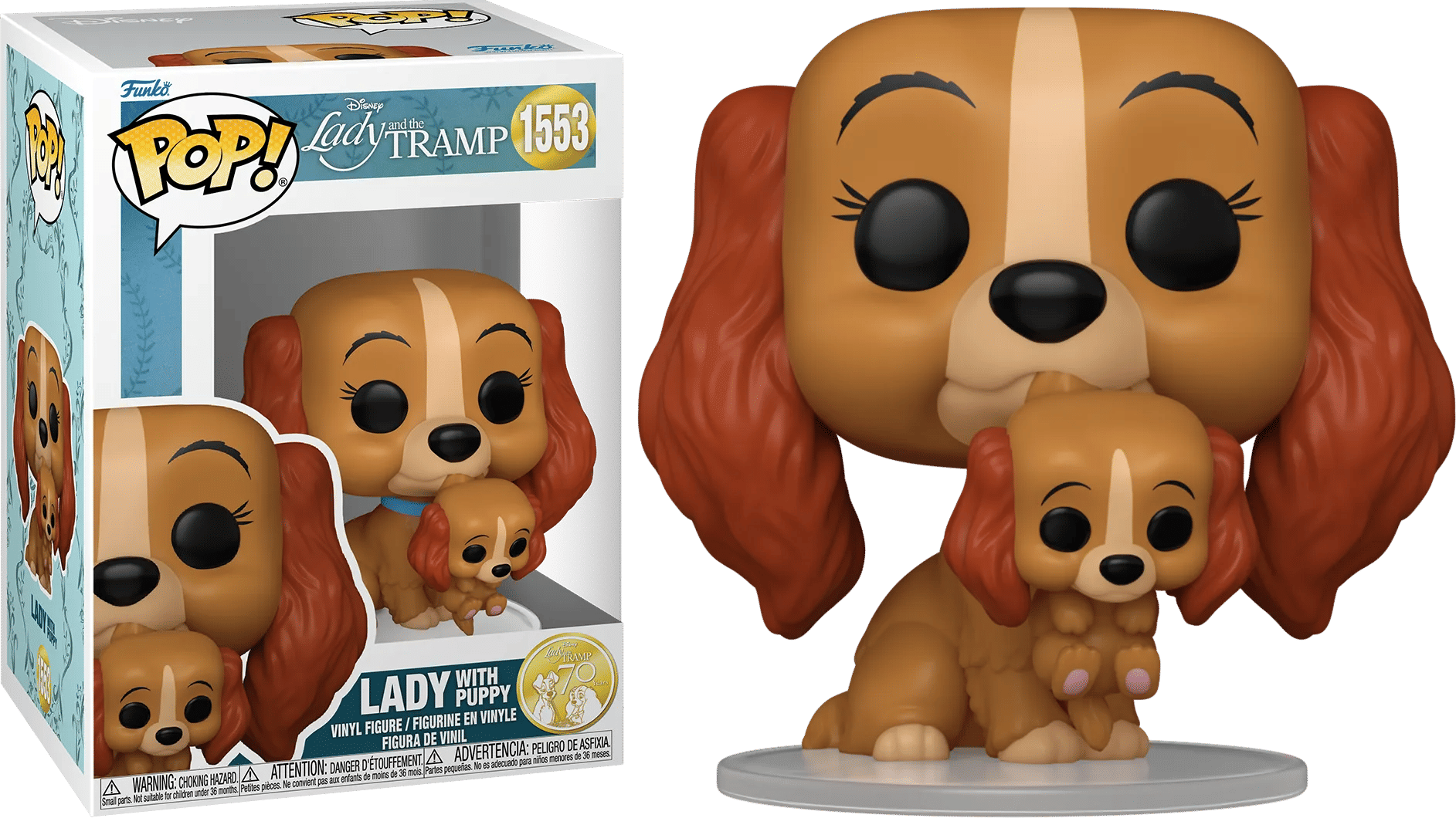 Funko Lady & The Tramp: 70th Anniversary - Lady with Puppy Pop! Vinyl
