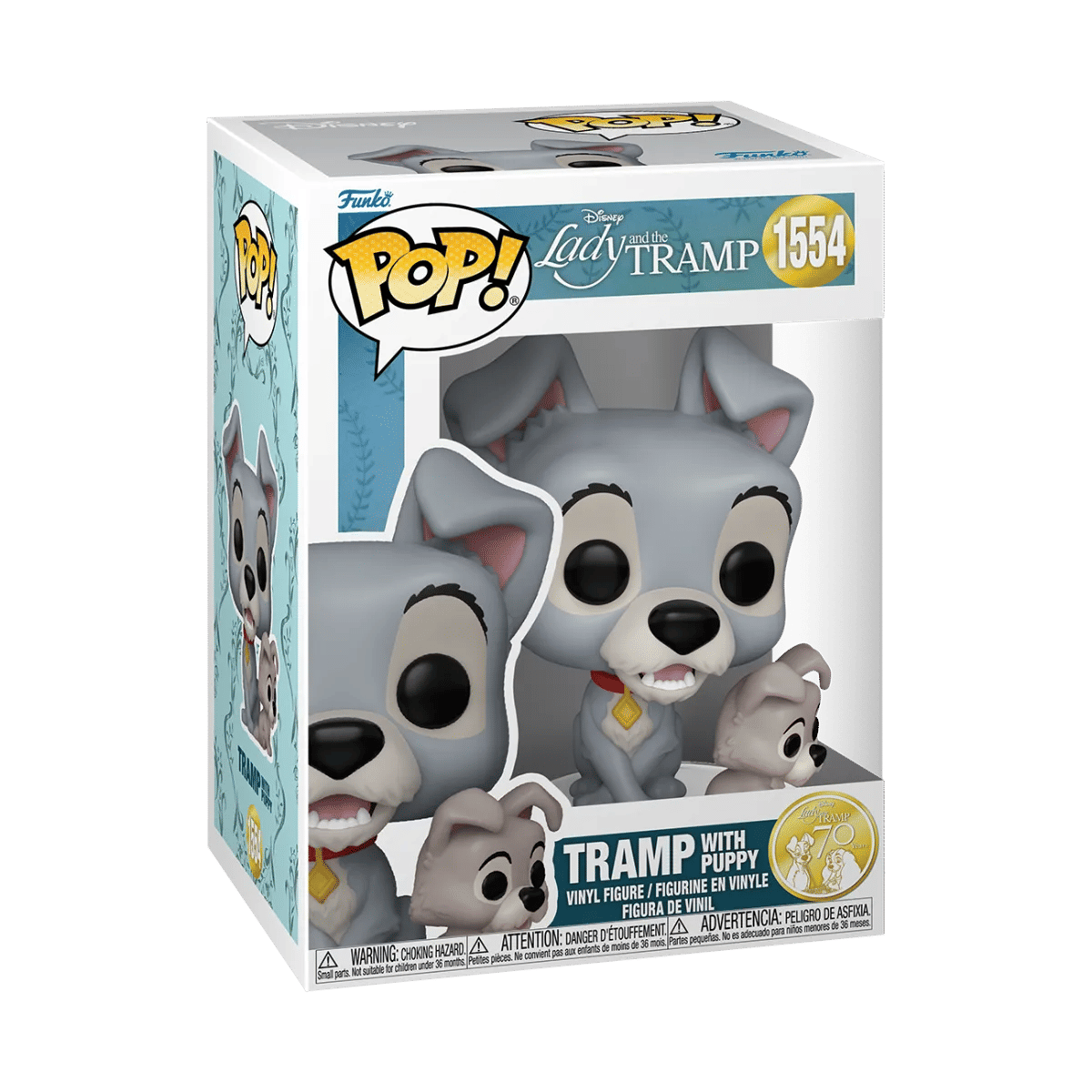 Funko Lady & The Tramp: 70th Anniversary - Tramp with Puppy Pop! Vinyl