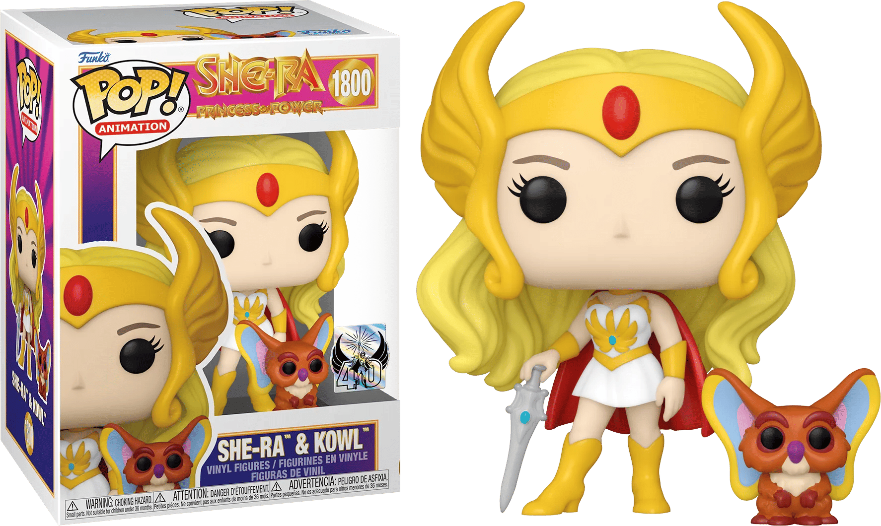 Funko She - Ra: 40th Anniversary - She - Ra with Kowl Pop! Vinyl