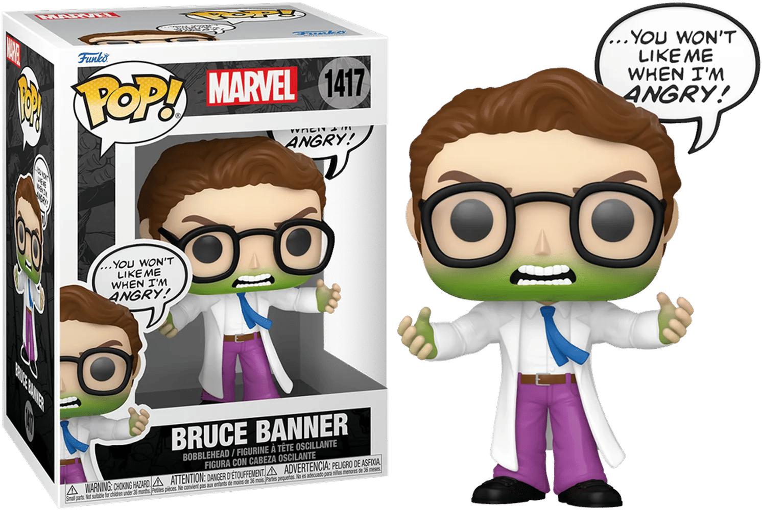 Funko Marvel Comics - Bruce Banner "You Won't Like Me When I'm Angry" Pop! Vinyl