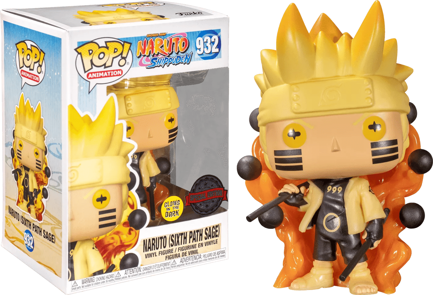 Funko Naruto: Shippuden - Naruto 6 Path Sage Glow Specialty Store Exclusive Pop! Vinyl