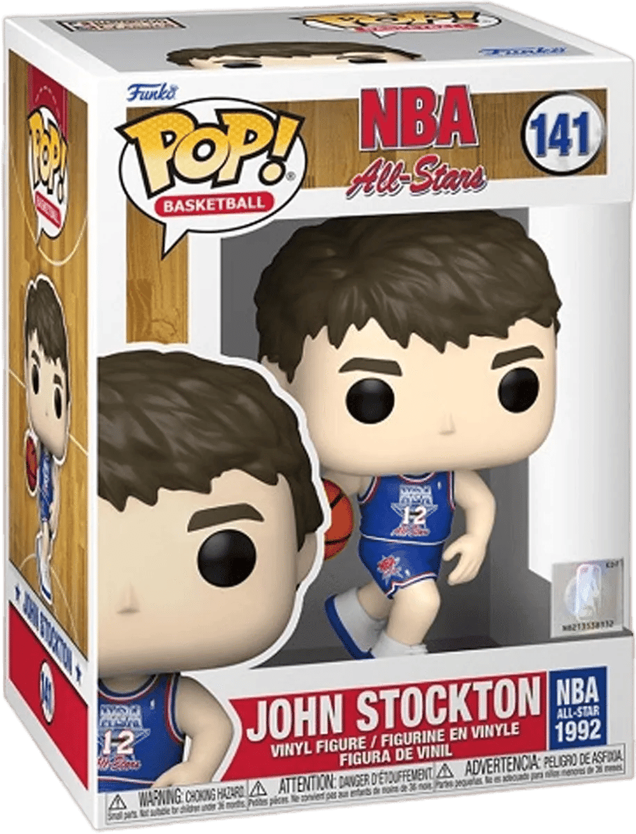 Funko NBA: Legends - John Stockton White All Star Uniform 92 Pop! Vinyl