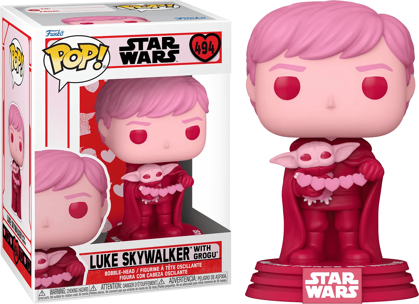 Funko Star Wars: The Mandalorian - Luke & Grogu Valentine Pop! Vinyl