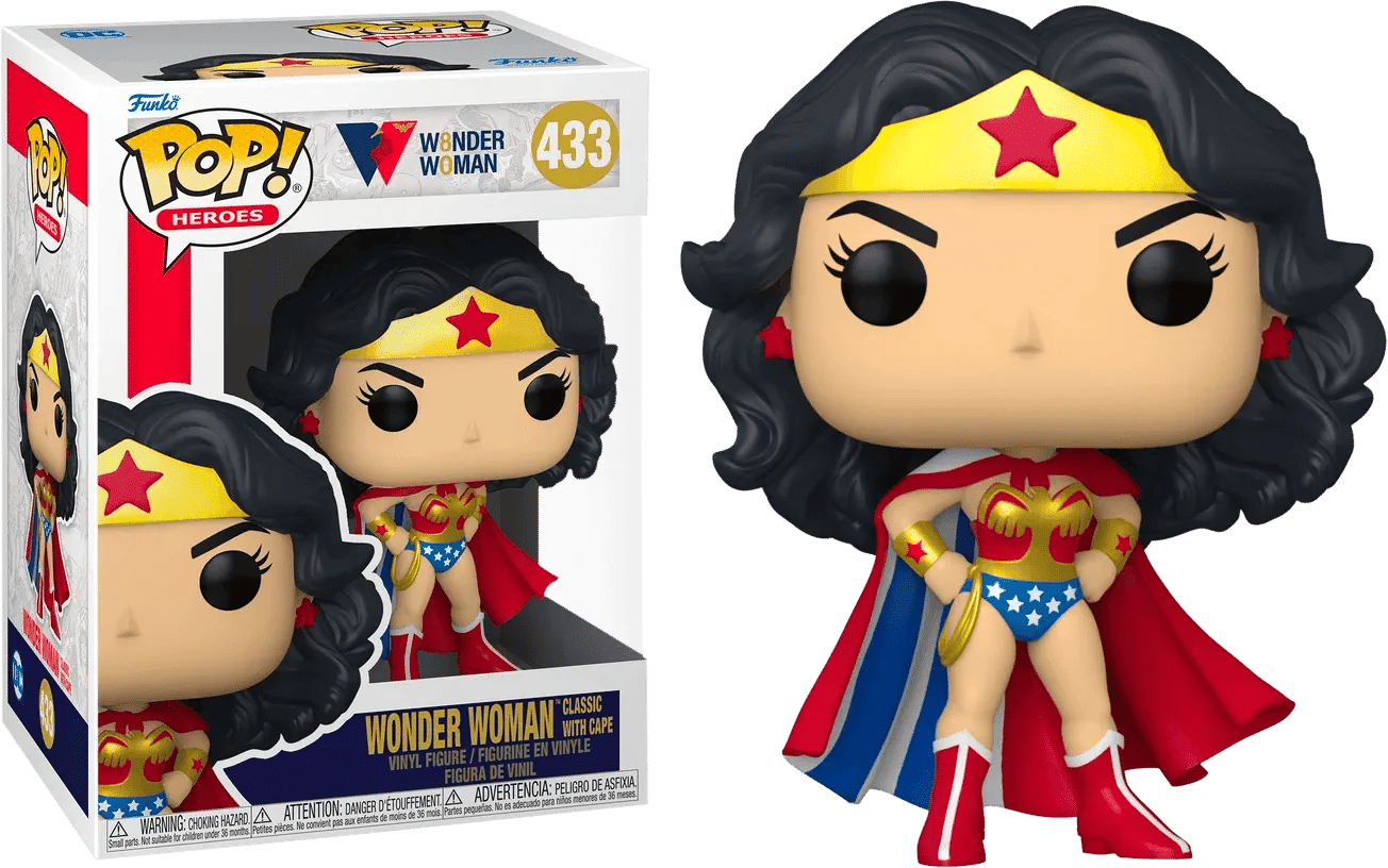 Funko Wonder Woman - Classic with Cape 80th Anniversary Pop! Vinyl
