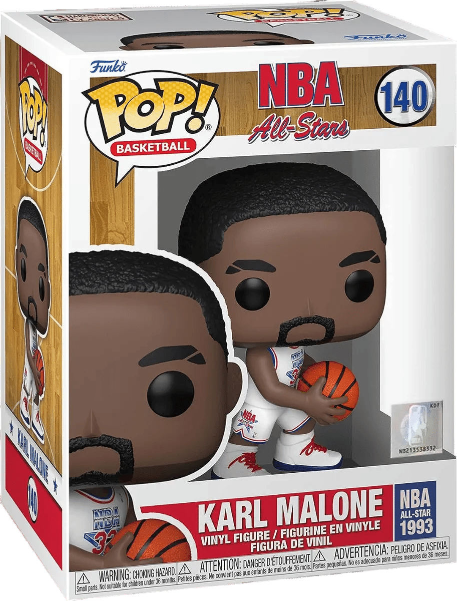 Funko NBA: Legends - Karl Malone White All Star Uniform 92 Pop! Vinyl