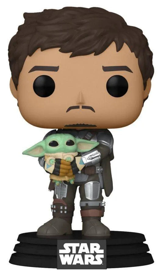 Funko Star Wars: The Mandalorian - Mandalorian with Grogu (The Child) Pop! Vinyl