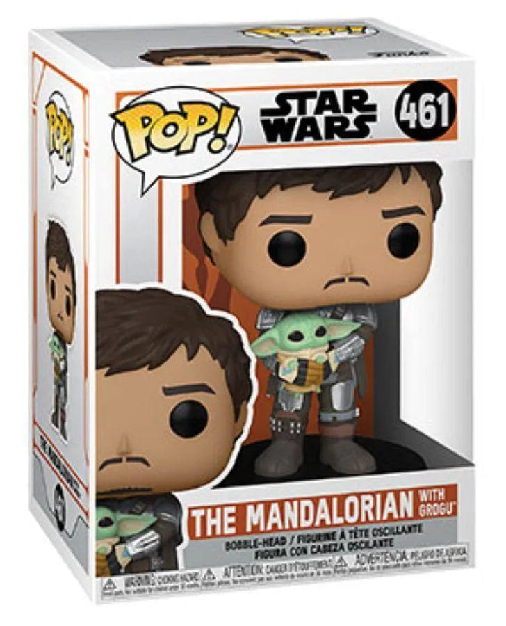 Funko Star Wars: The Mandalorian - Mandalorian with Grogu (The Child) Pop! Vinyl