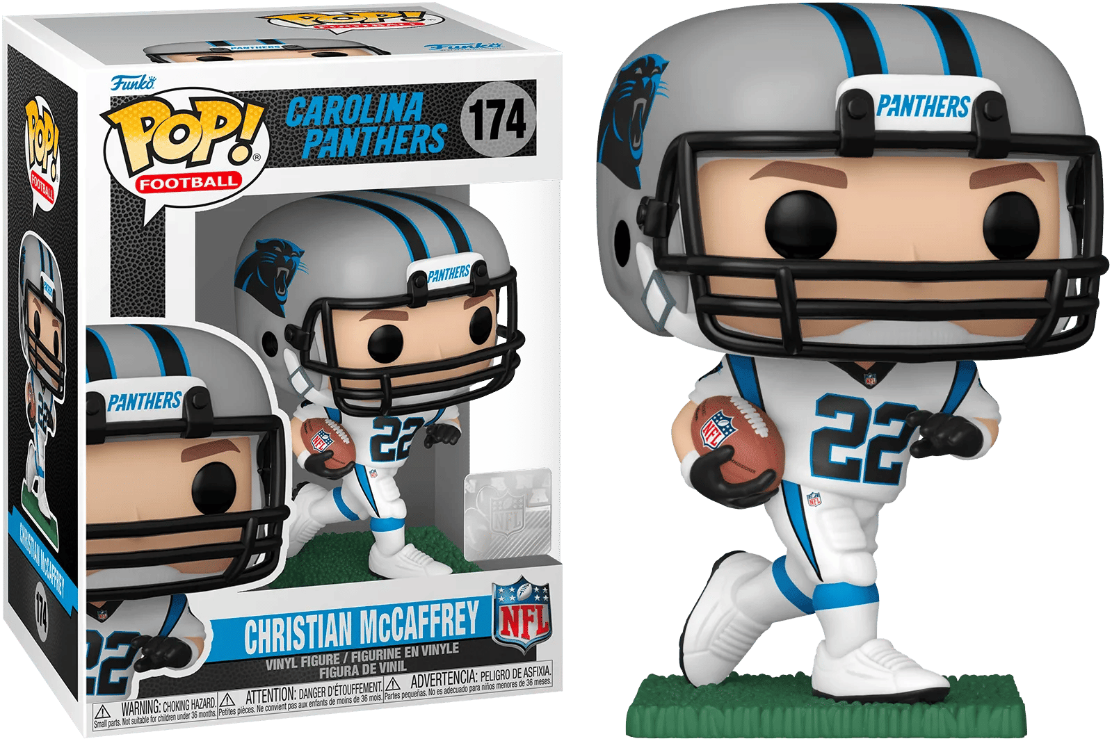 Funko NFL: Panthers - C. McCaffrey (Away) Pop! Vinyl