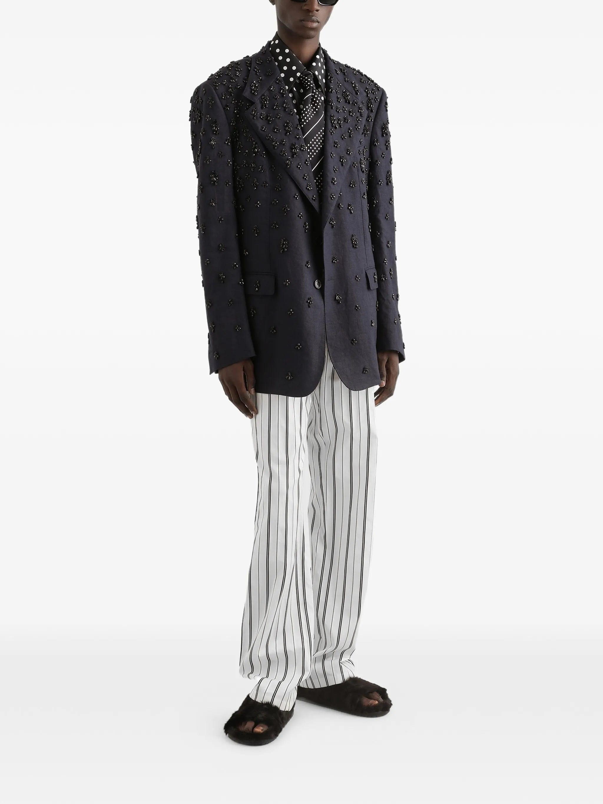 Dolce & Gabbana Striped Fabric Trousers