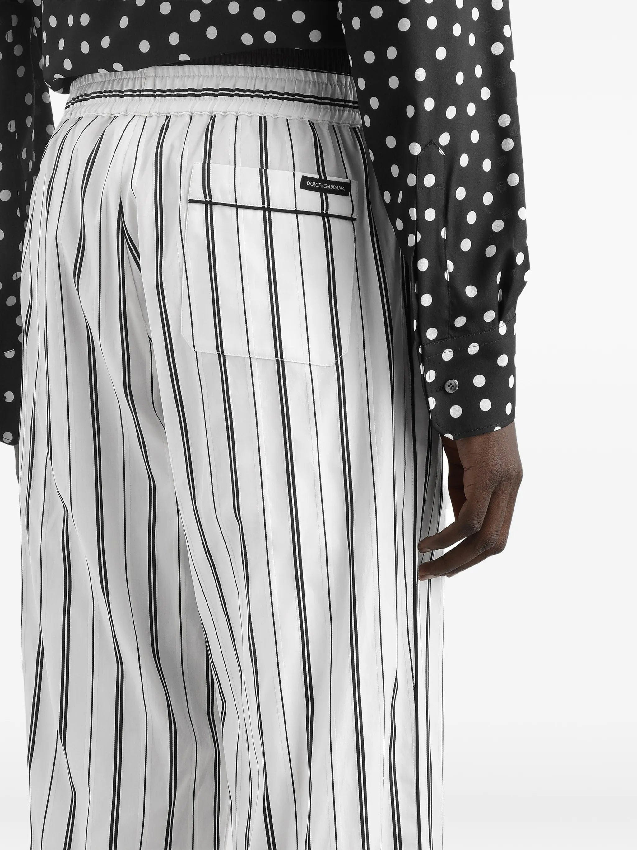 Dolce & Gabbana Striped Fabric Trousers