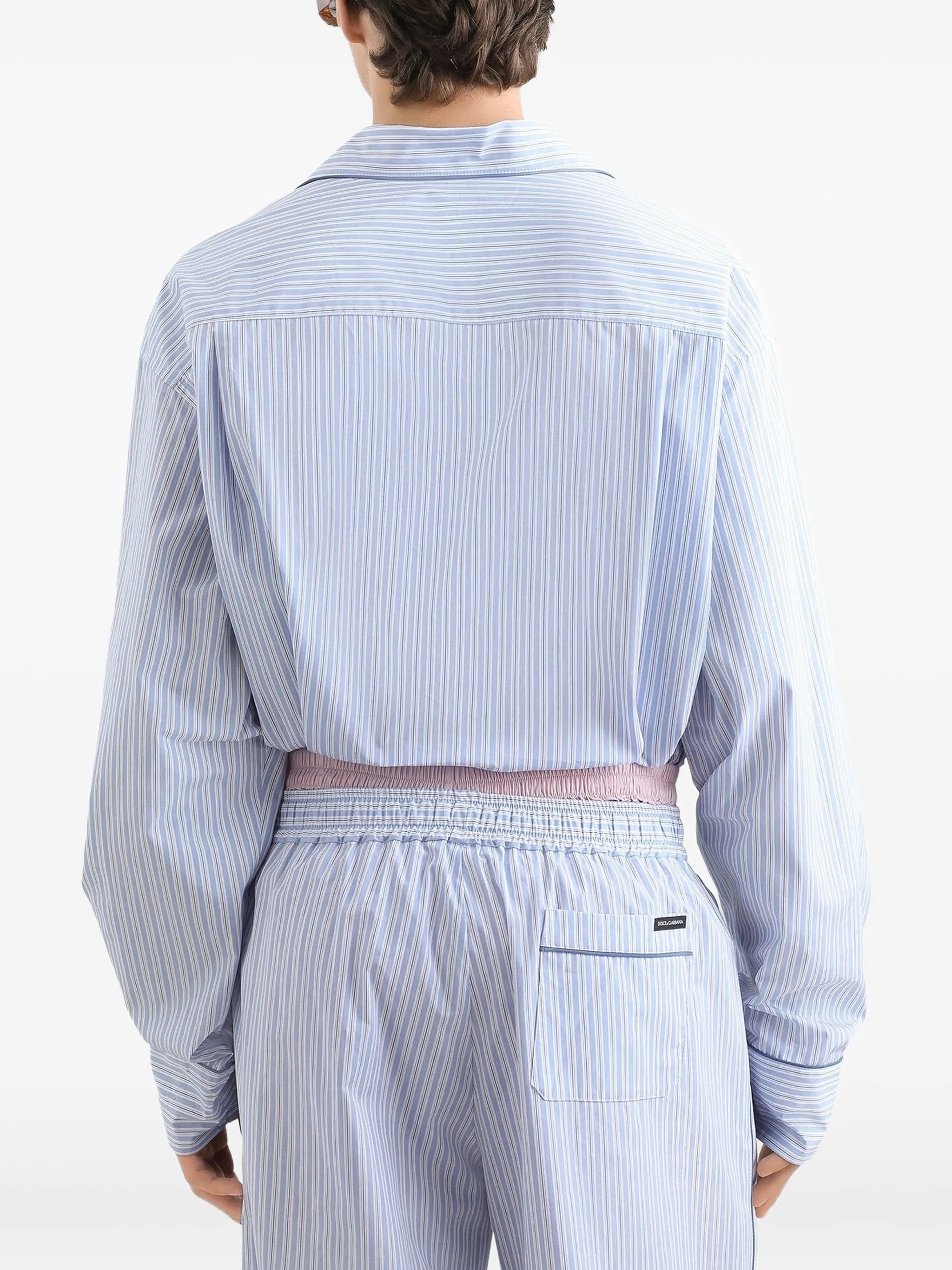 Dolce & Gabbana striped piped shirt