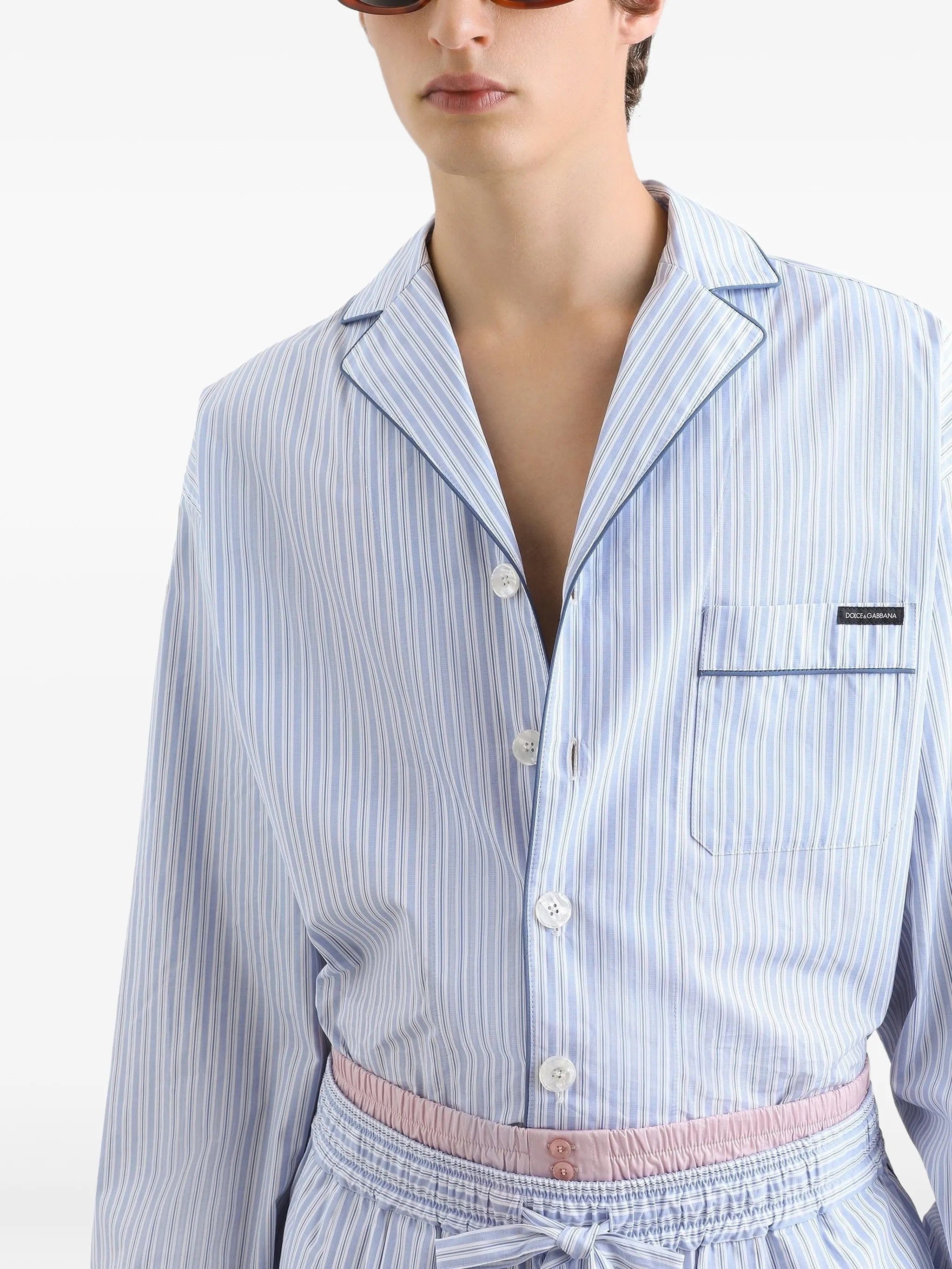 Dolce & Gabbana striped piped shirt
