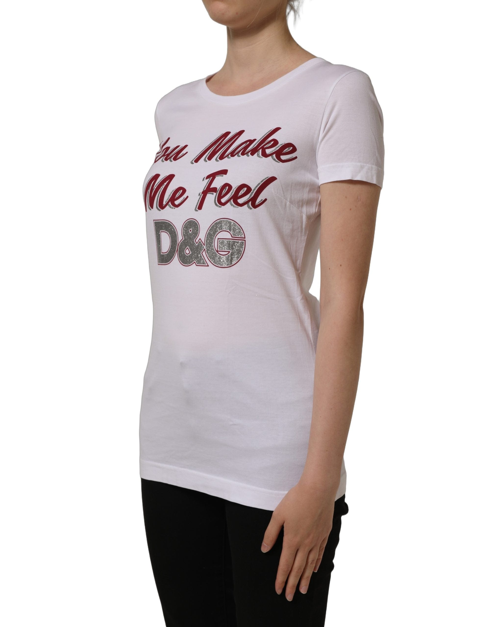 Dolce & Gabbana Graphic Print Cotton Crew Neck Women's T - shirt