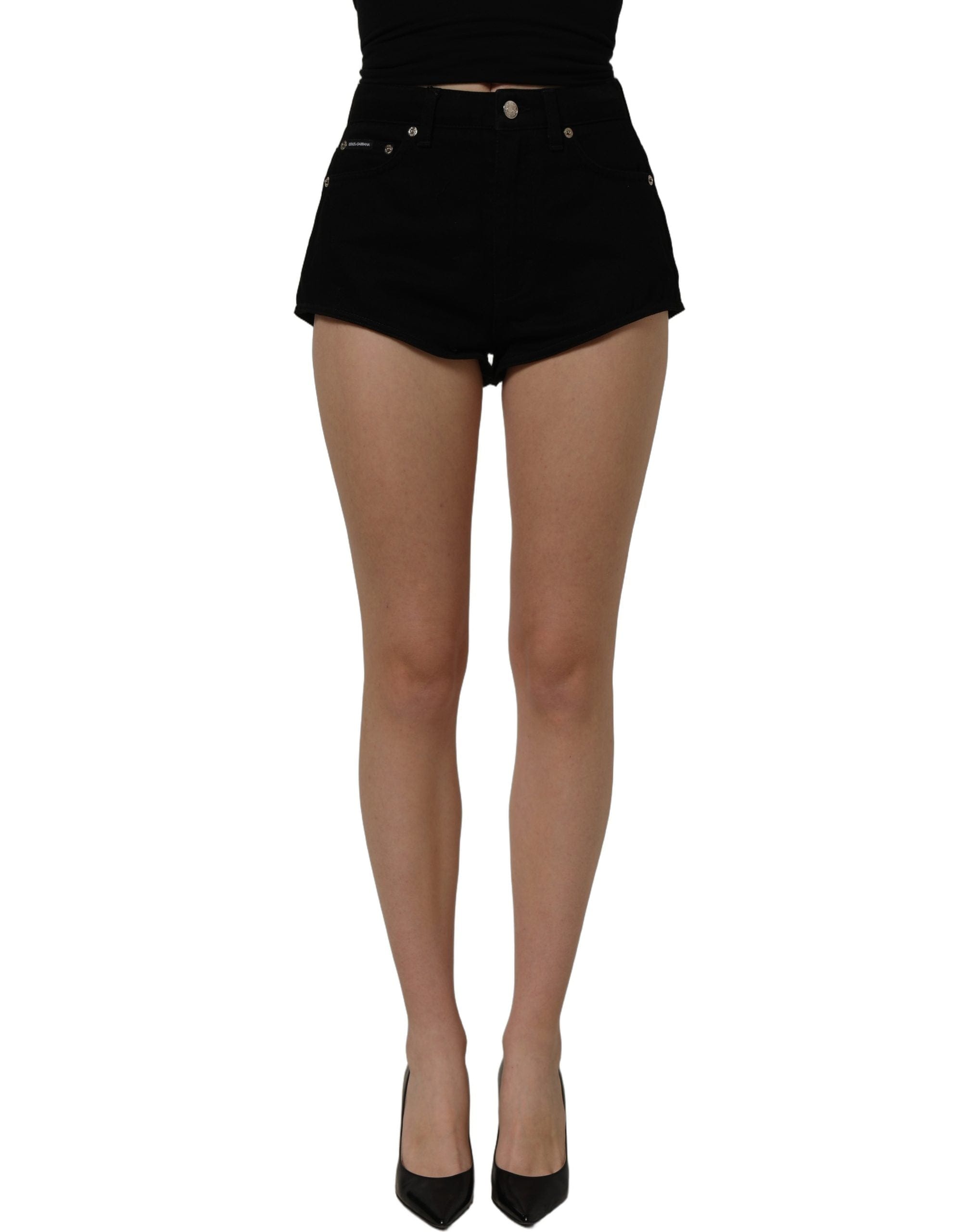 Dolce & Gabbana Cotton Mid Rise blue Hot Pants Women's Shorts