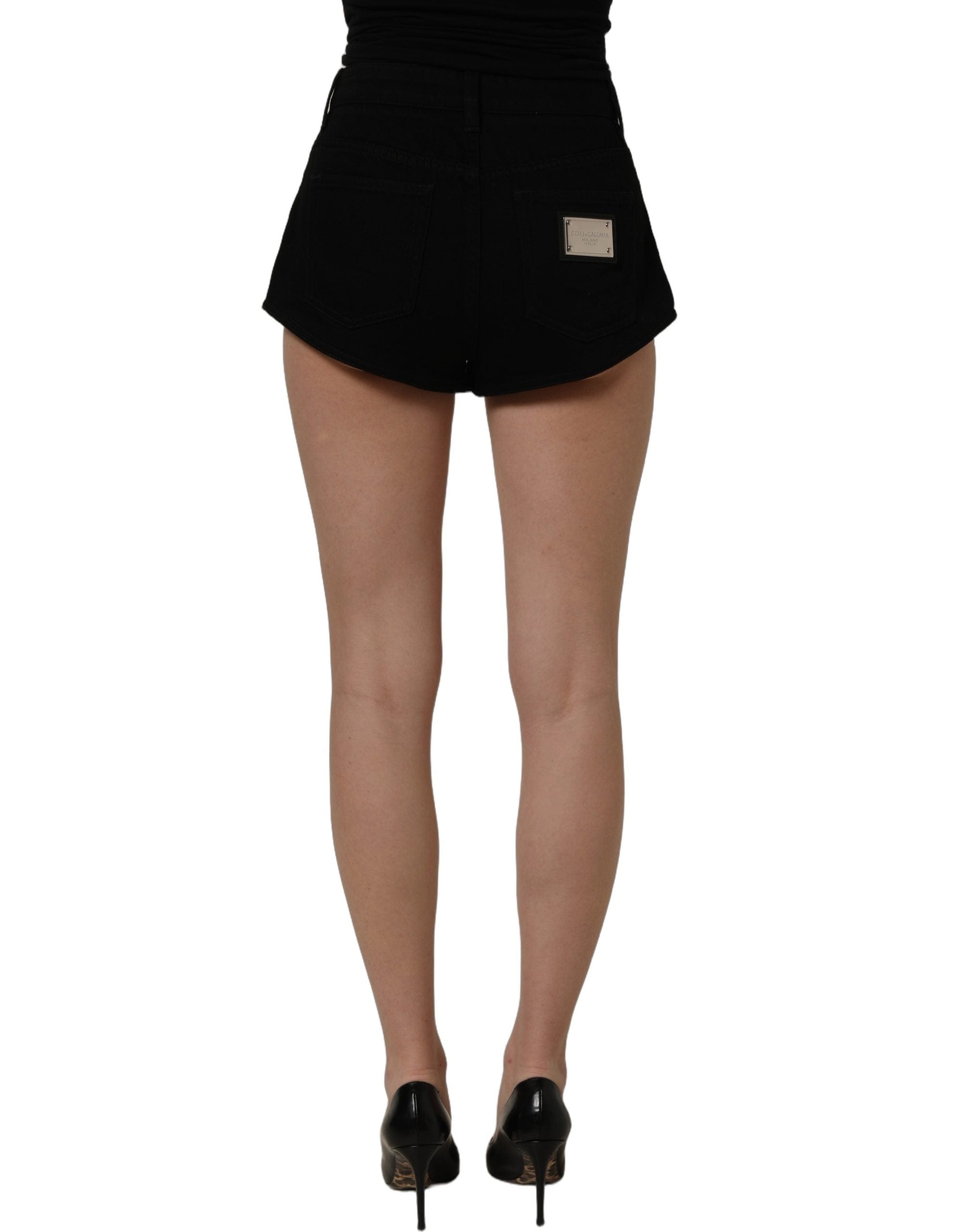 Dolce & Gabbana Cotton Mid Rise blue Hot Pants Women's Shorts