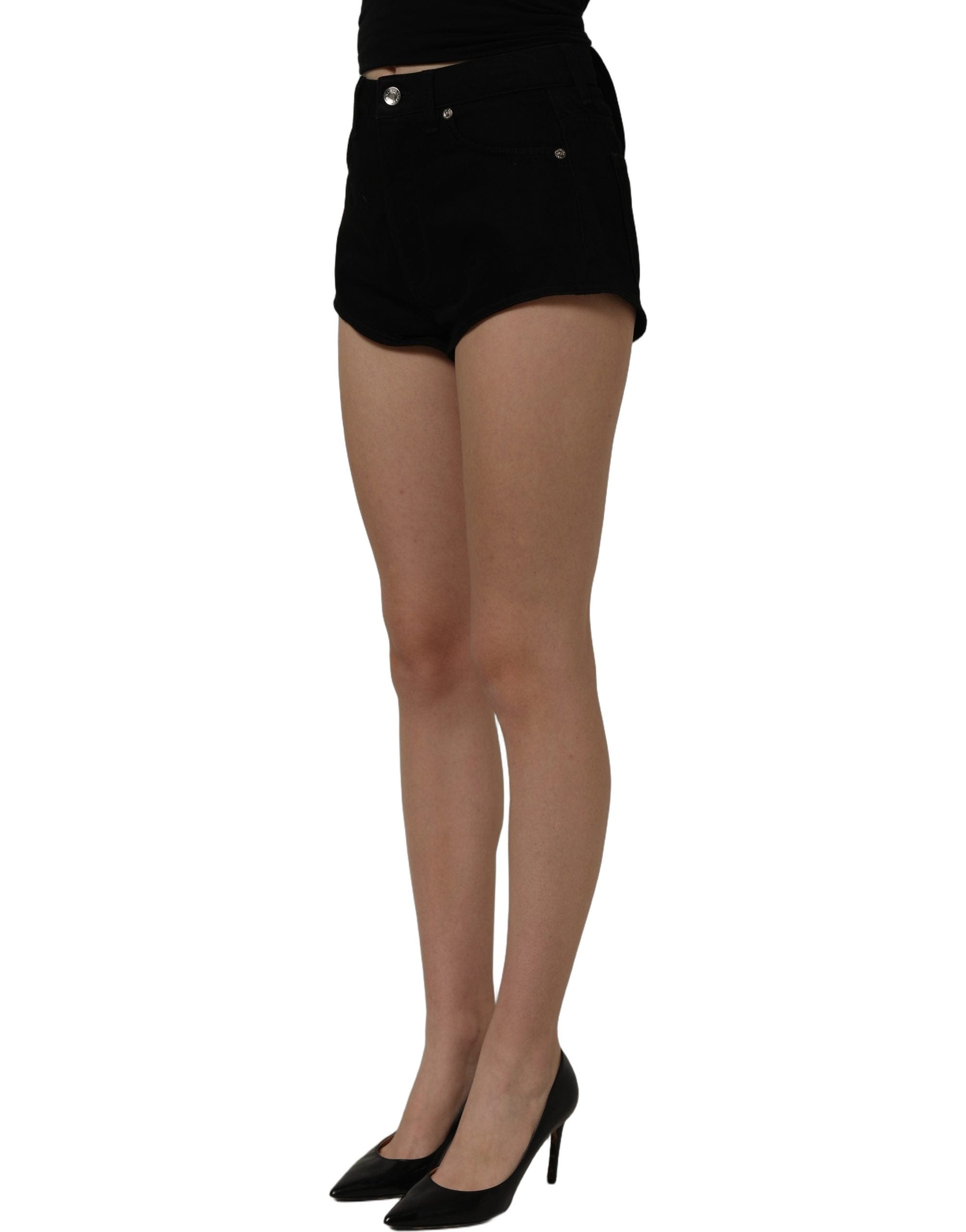 Dolce & Gabbana Cotton Mid Rise blue Hot Pants Women's Shorts