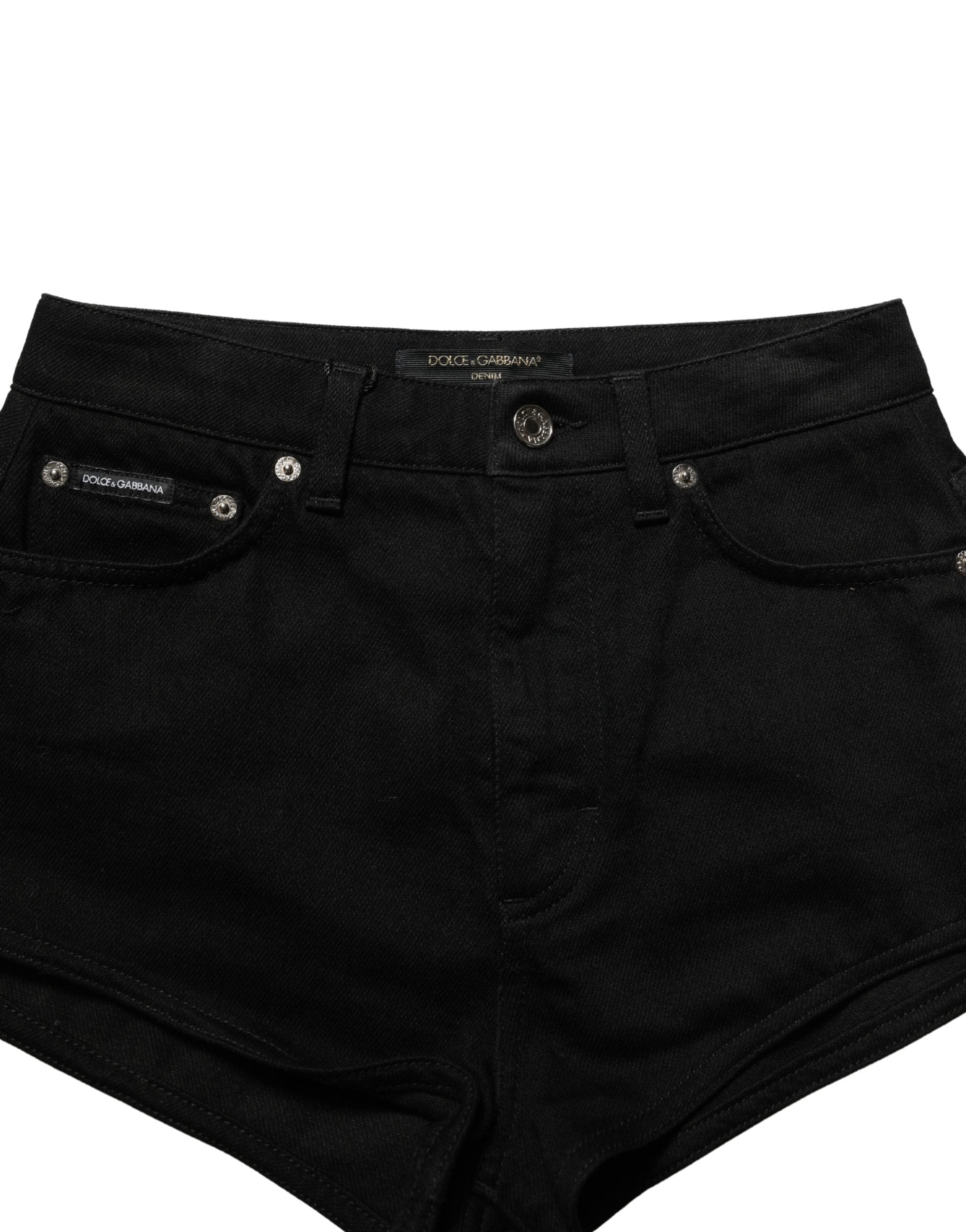 Dolce & Gabbana Cotton Mid Rise blue Hot Pants Women's Shorts