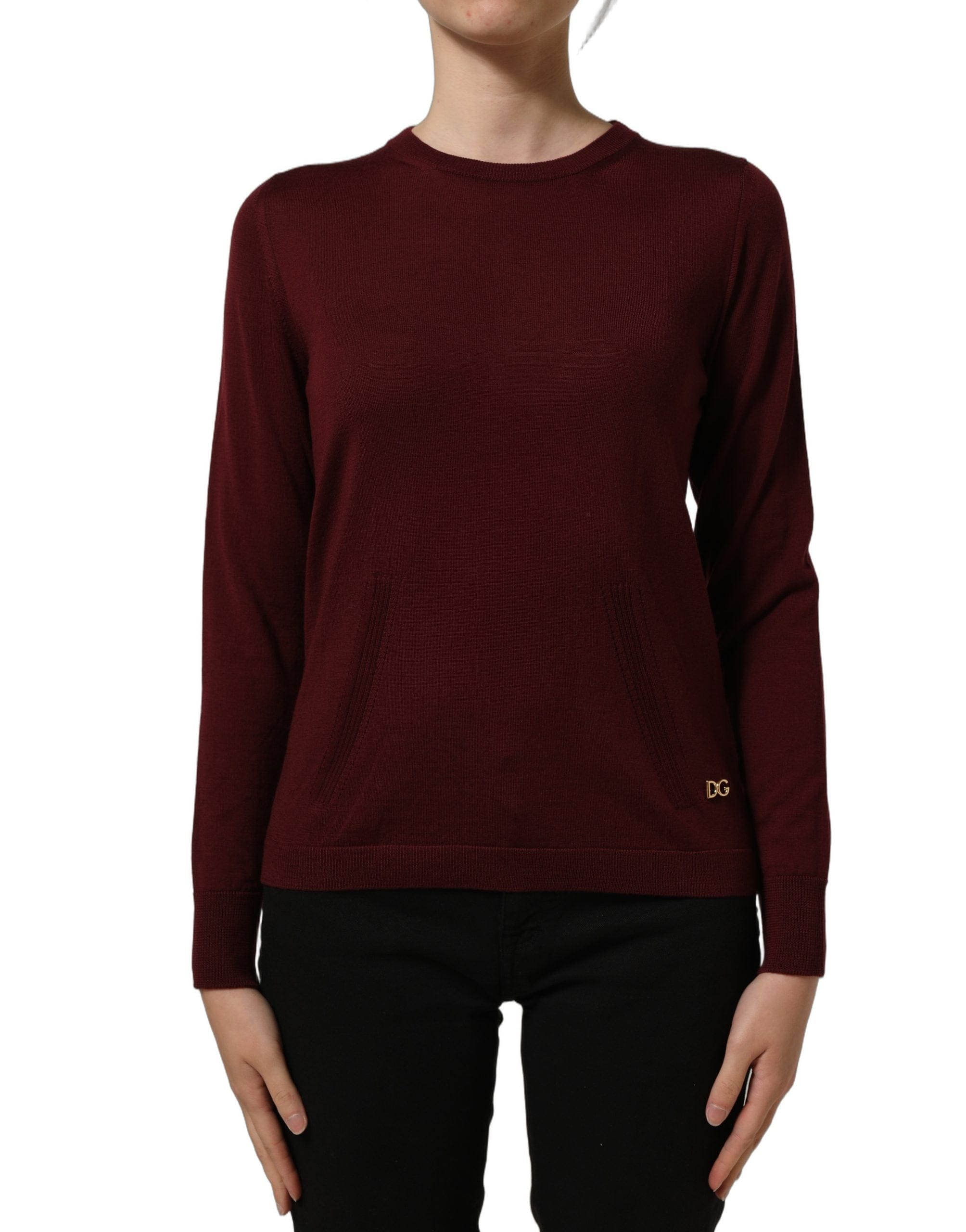 Dolce & Gabbana Wool Knitted CrewNeck Pullover Women's Sweater