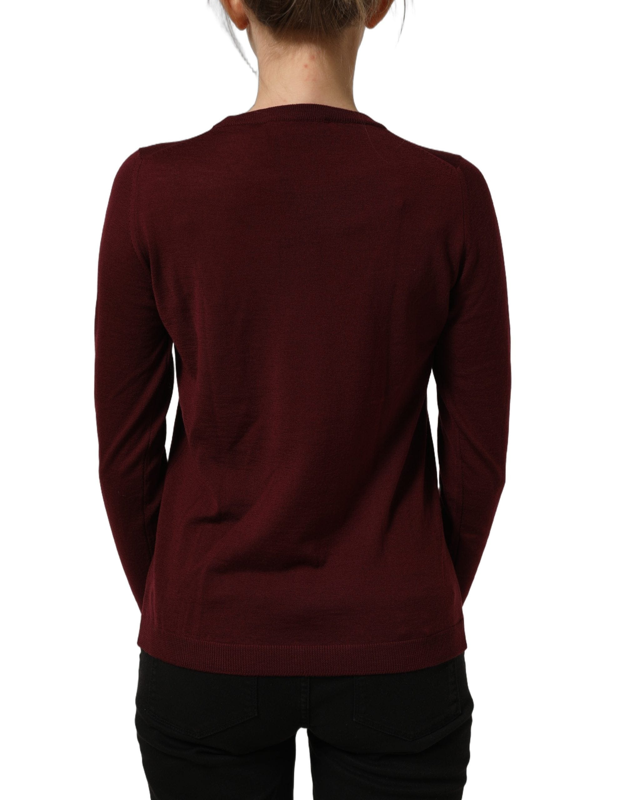Dolce & Gabbana Wool Knitted CrewNeck Pullover Women's Sweater