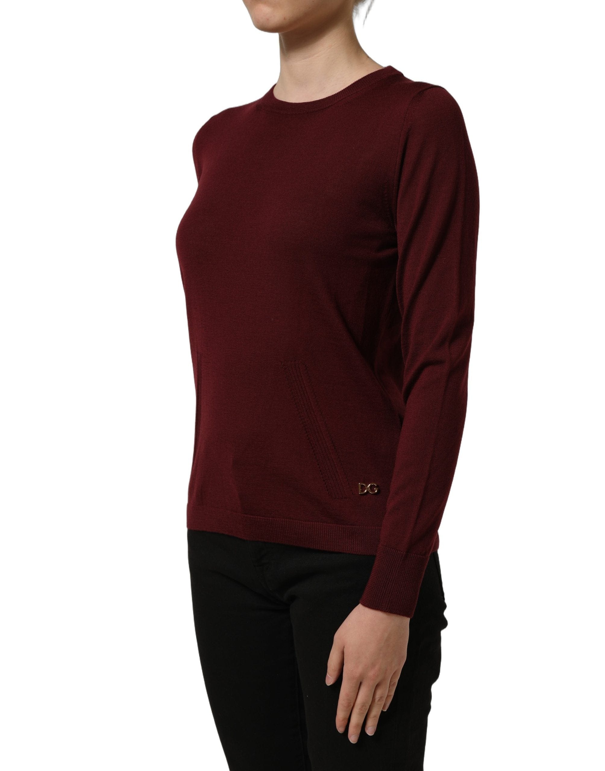 Dolce & Gabbana Wool Knitted CrewNeck Pullover Women's Sweater
