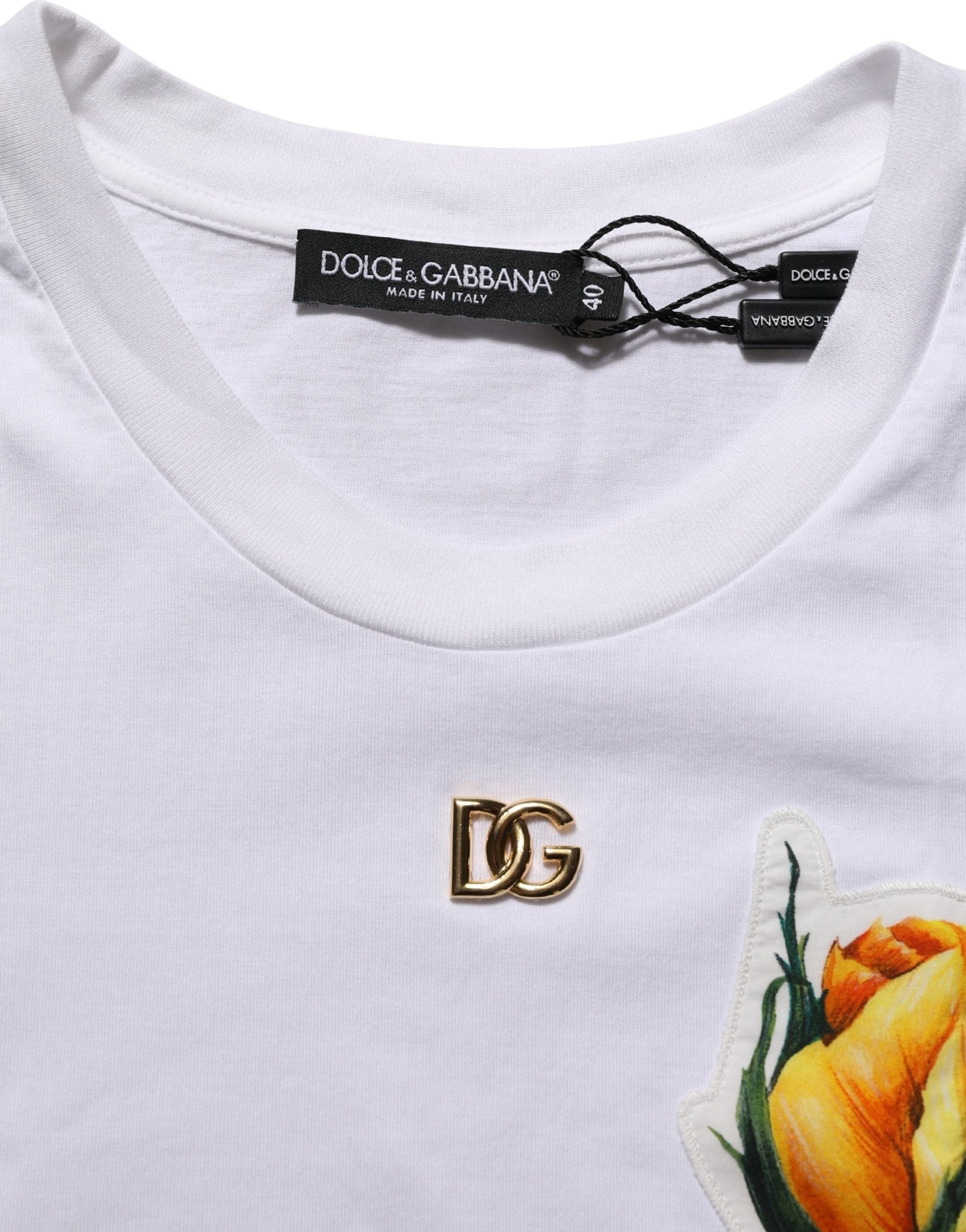 Dolce & Gabbana Cotton Patch Crew Neck Women's T - shirt