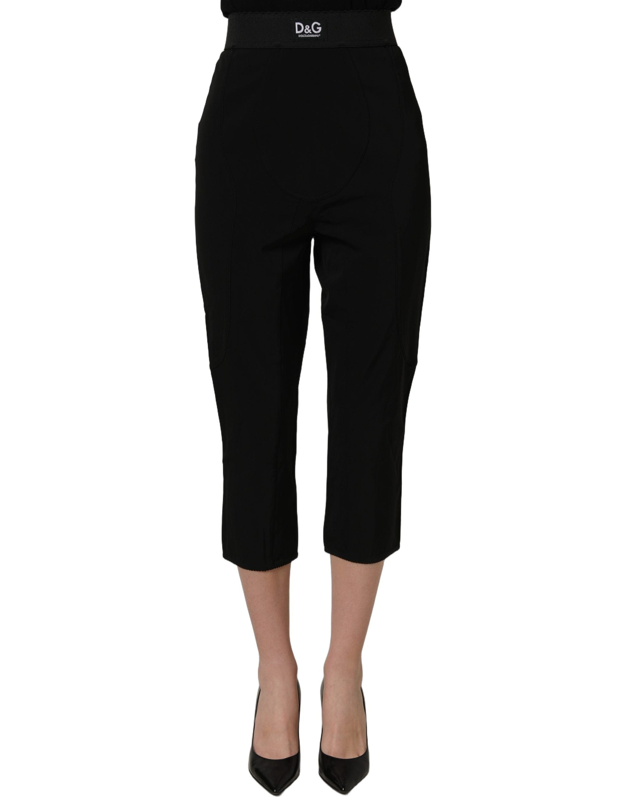 Dolce & Gabbana Viscose High Waist Capri Trouser Women's Pants