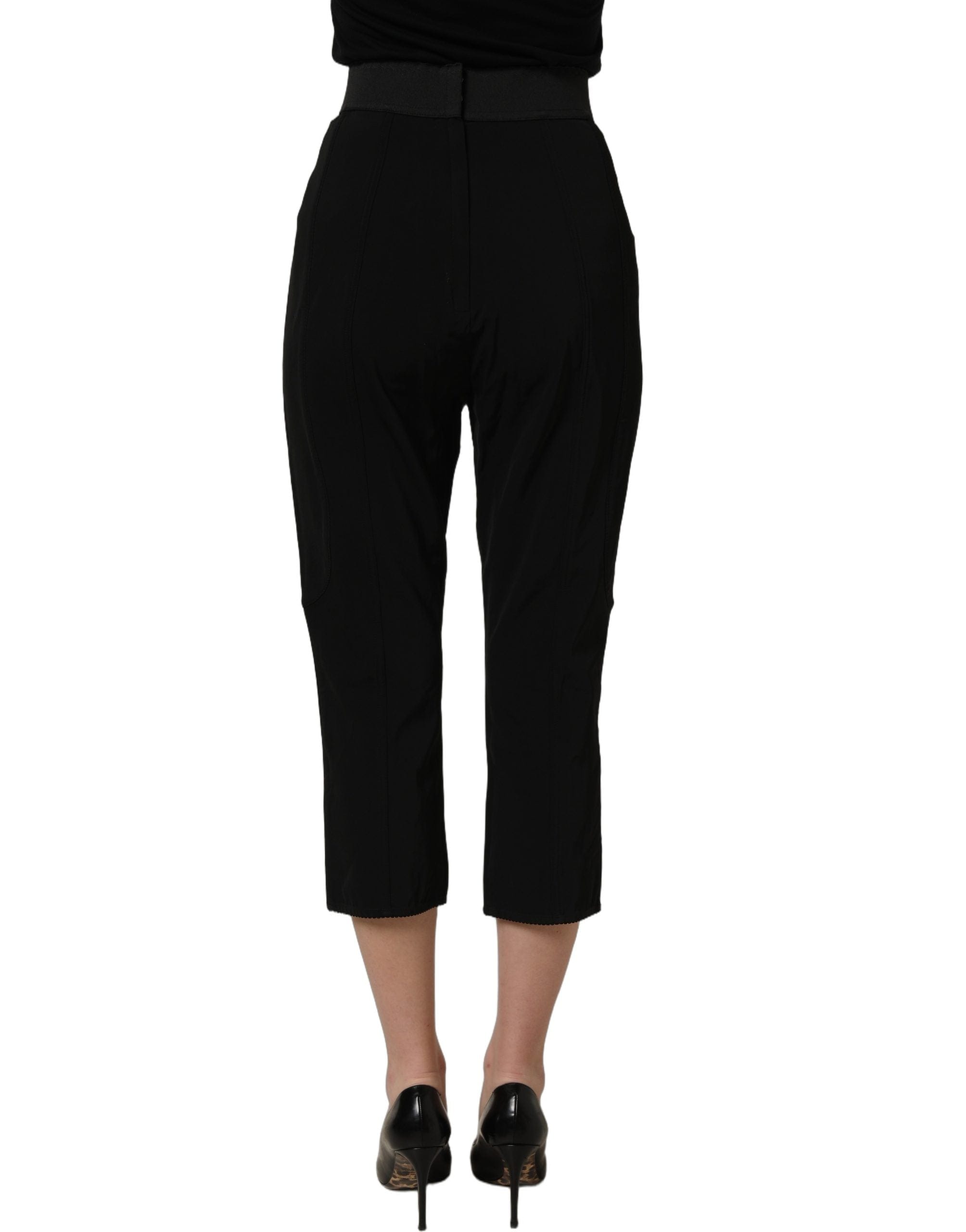 Dolce & Gabbana Viscose High Waist Capri Trouser Women's Pants