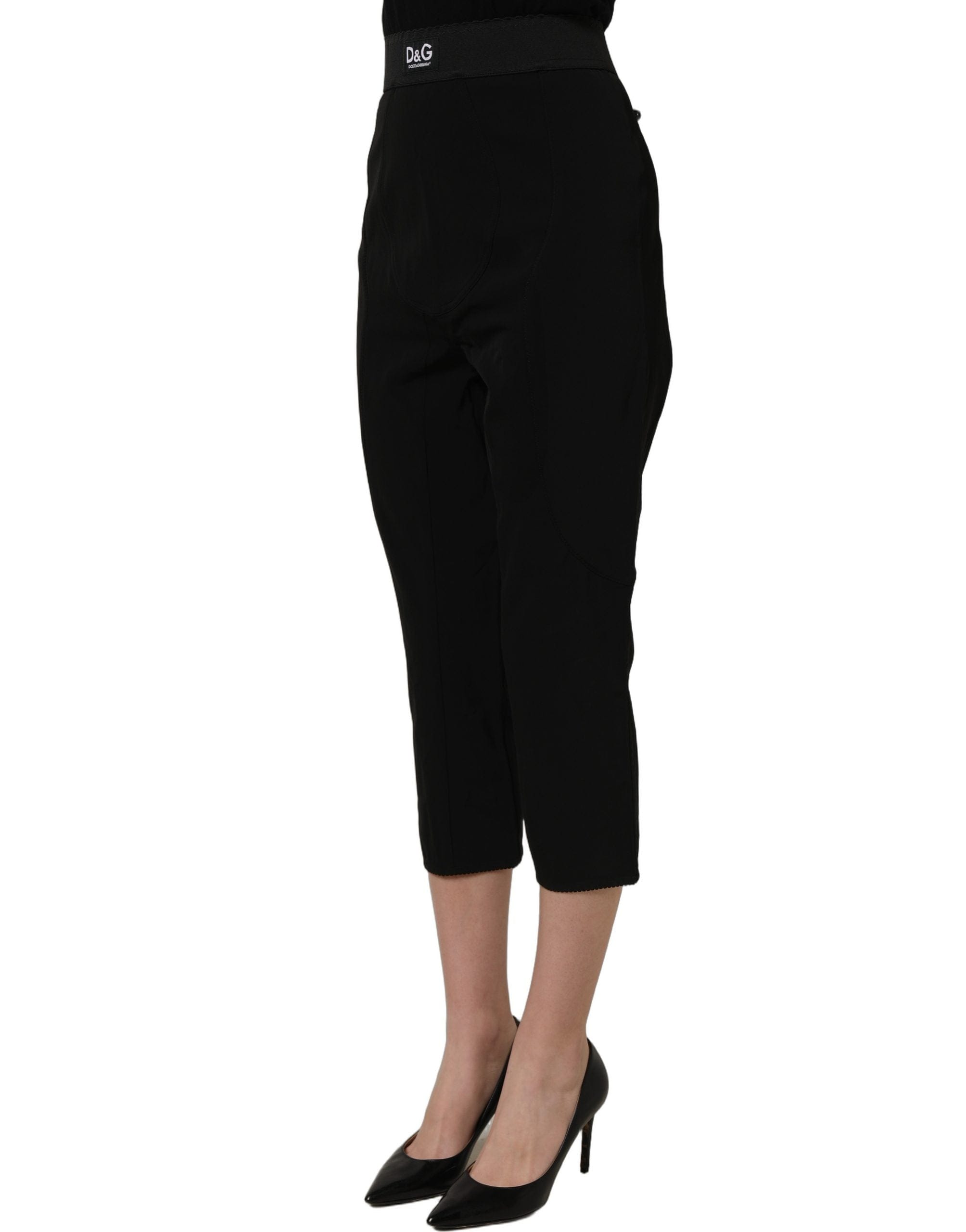 Dolce & Gabbana Viscose High Waist Capri Trouser Women's Pants