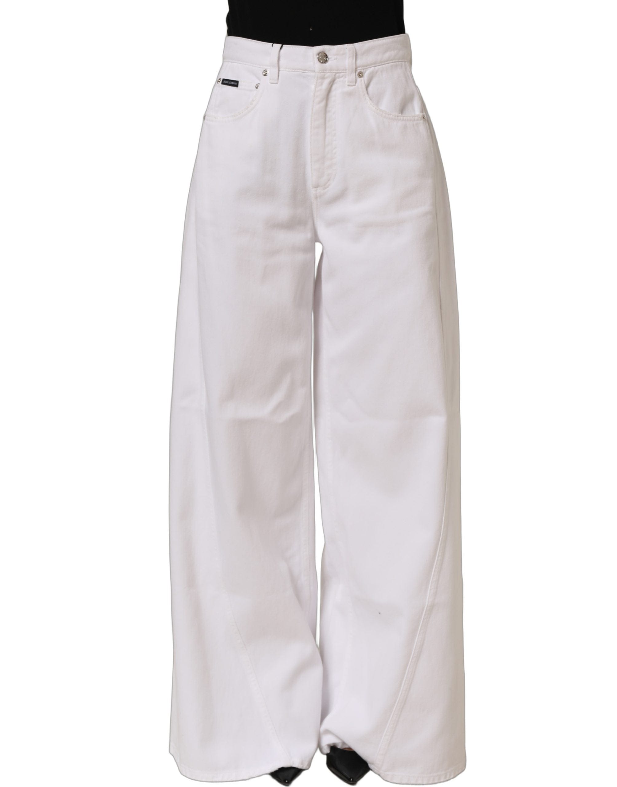 Dolce & Gabbana Cotton Stretch Wide Leg blue Women's Jeans