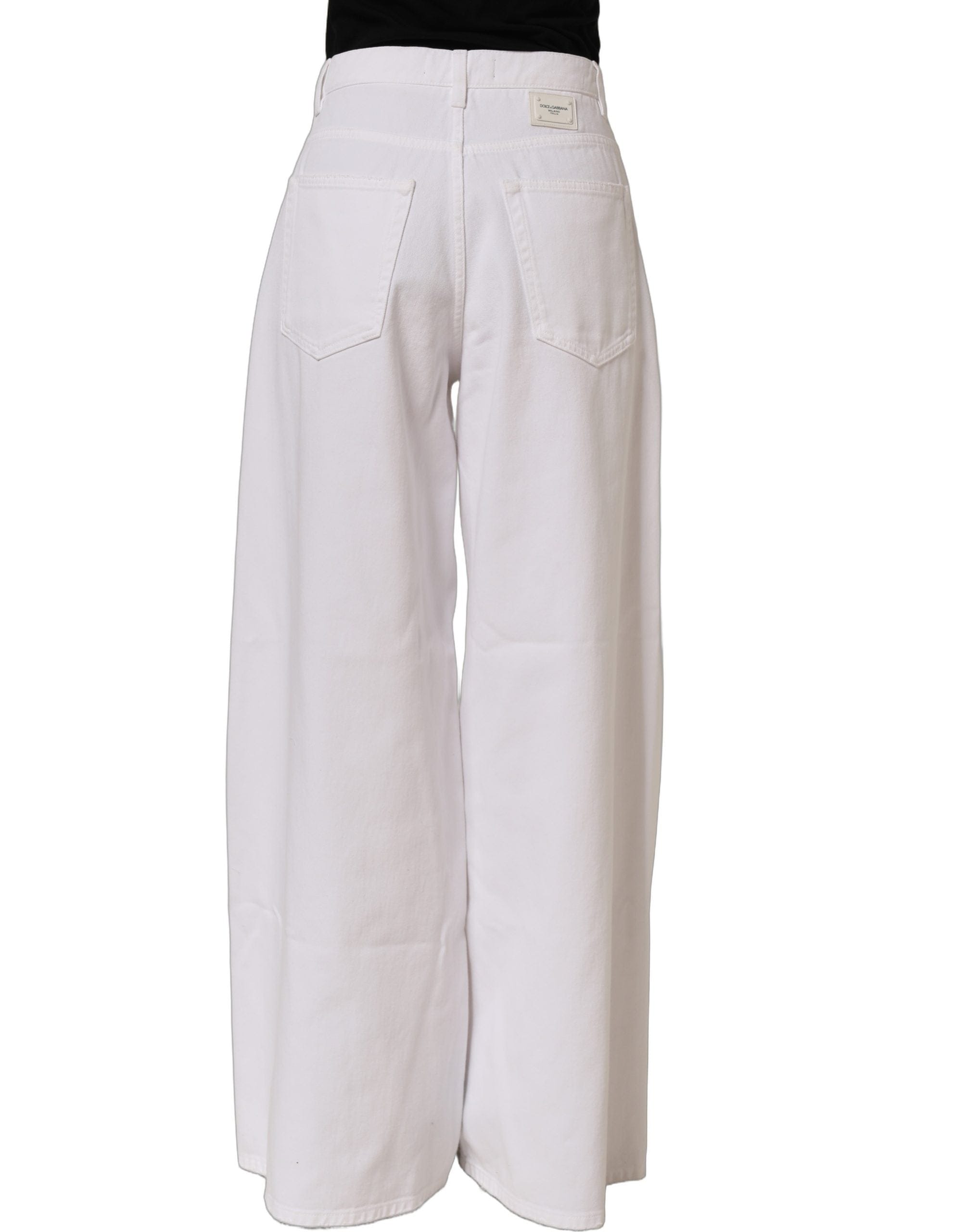 Dolce & Gabbana Cotton Stretch Wide Leg blue Women's Jeans
