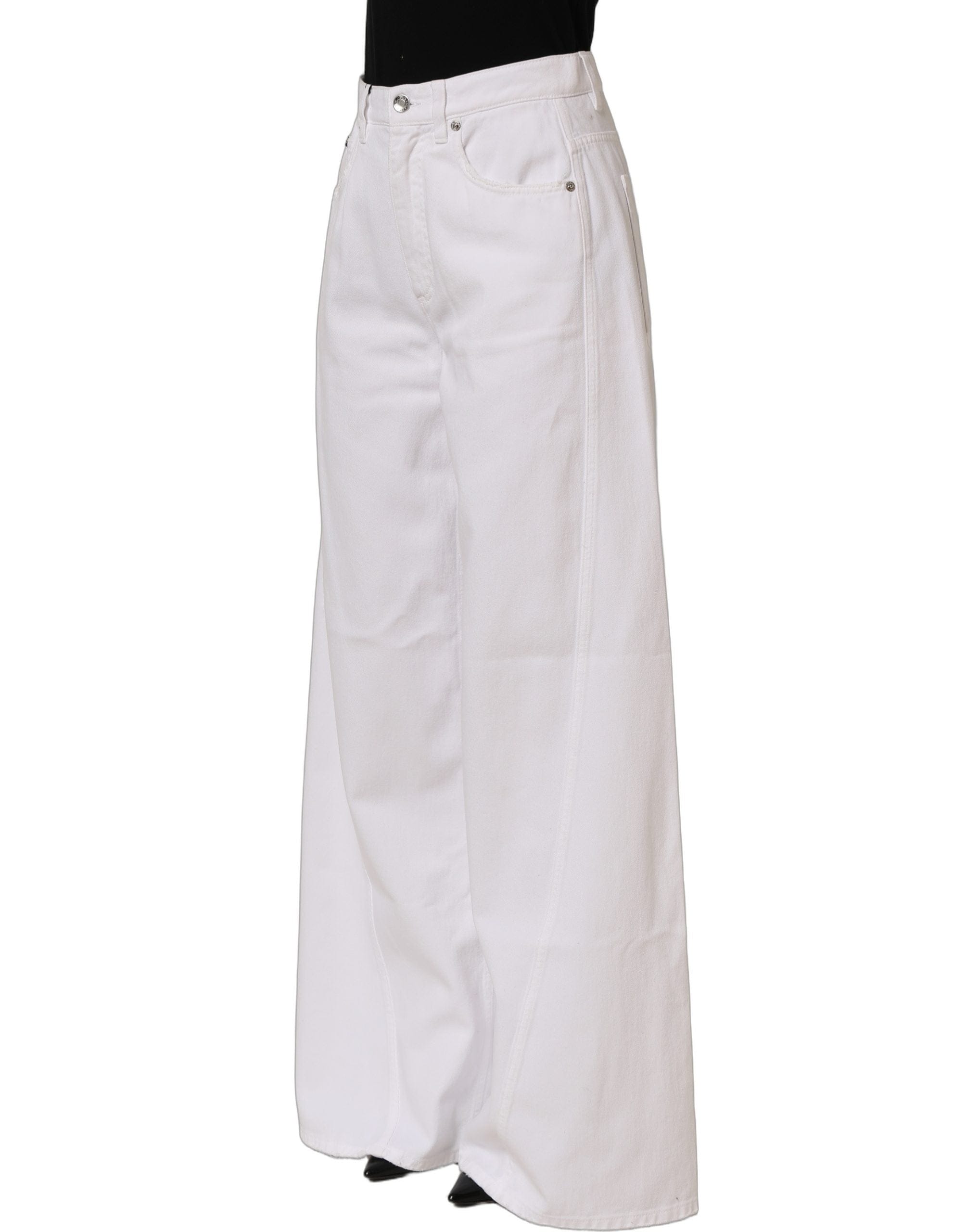 Dolce & Gabbana Cotton Stretch Wide Leg blue Women's Jeans